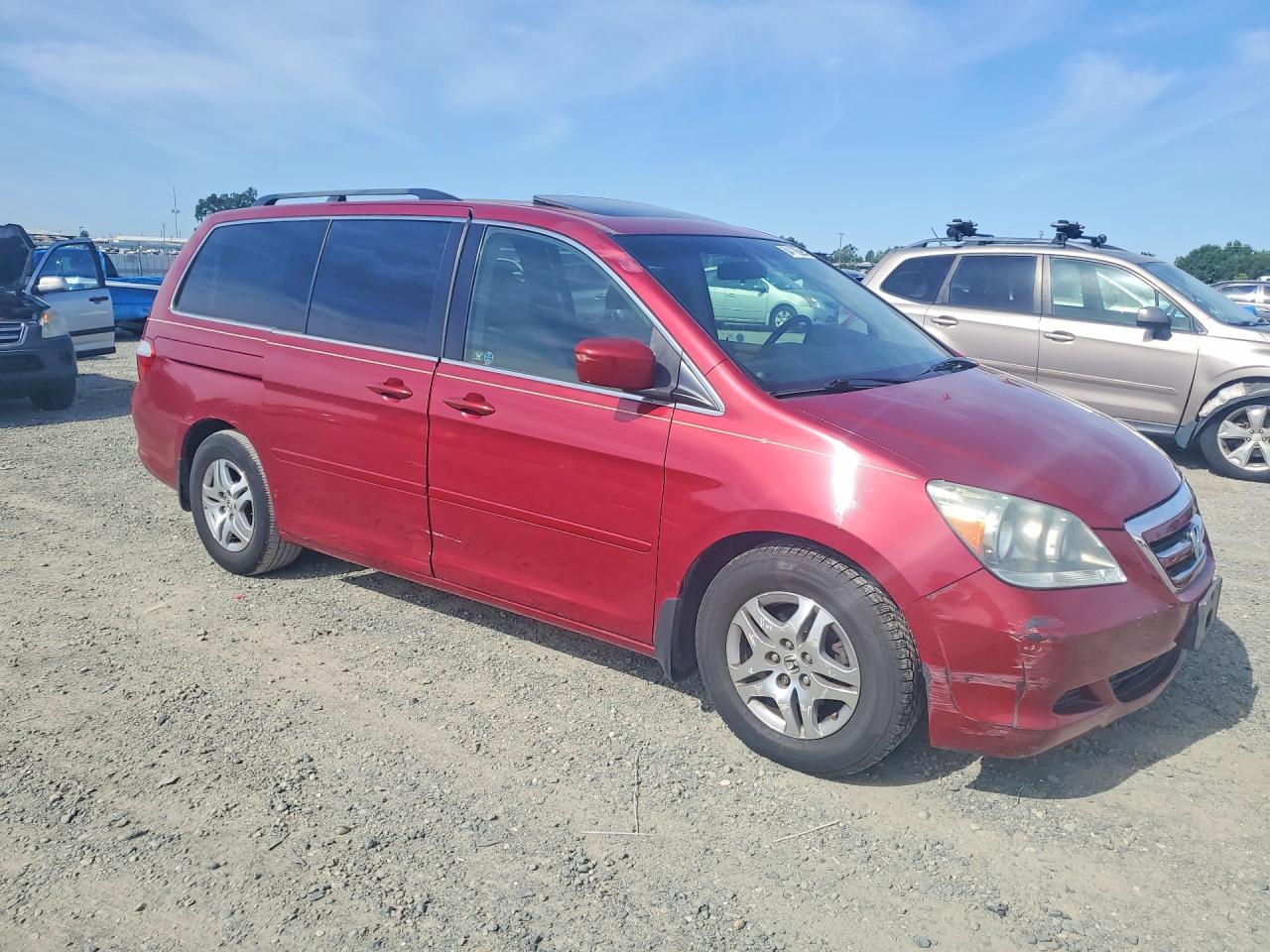 2005 Honda Odyssey Exl Red vin: 5FNRL38735B076922