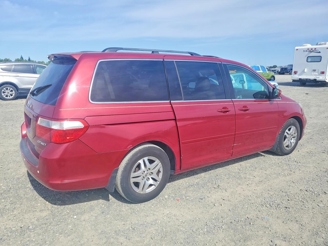 2005 Honda Odyssey Exl Red vin: 5FNRL38735B076922