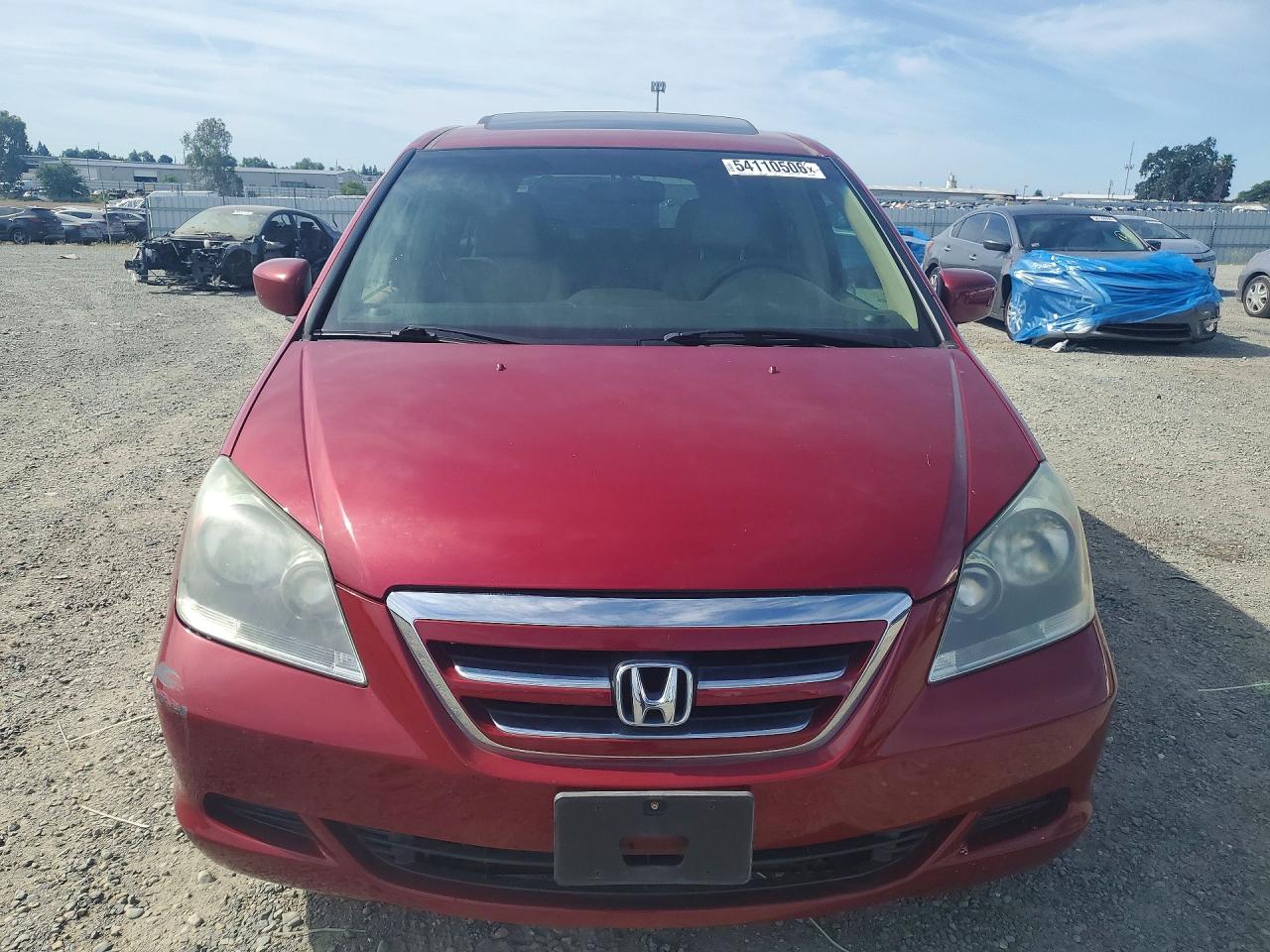 2005 Honda Odyssey Exl Red vin: 5FNRL38735B076922