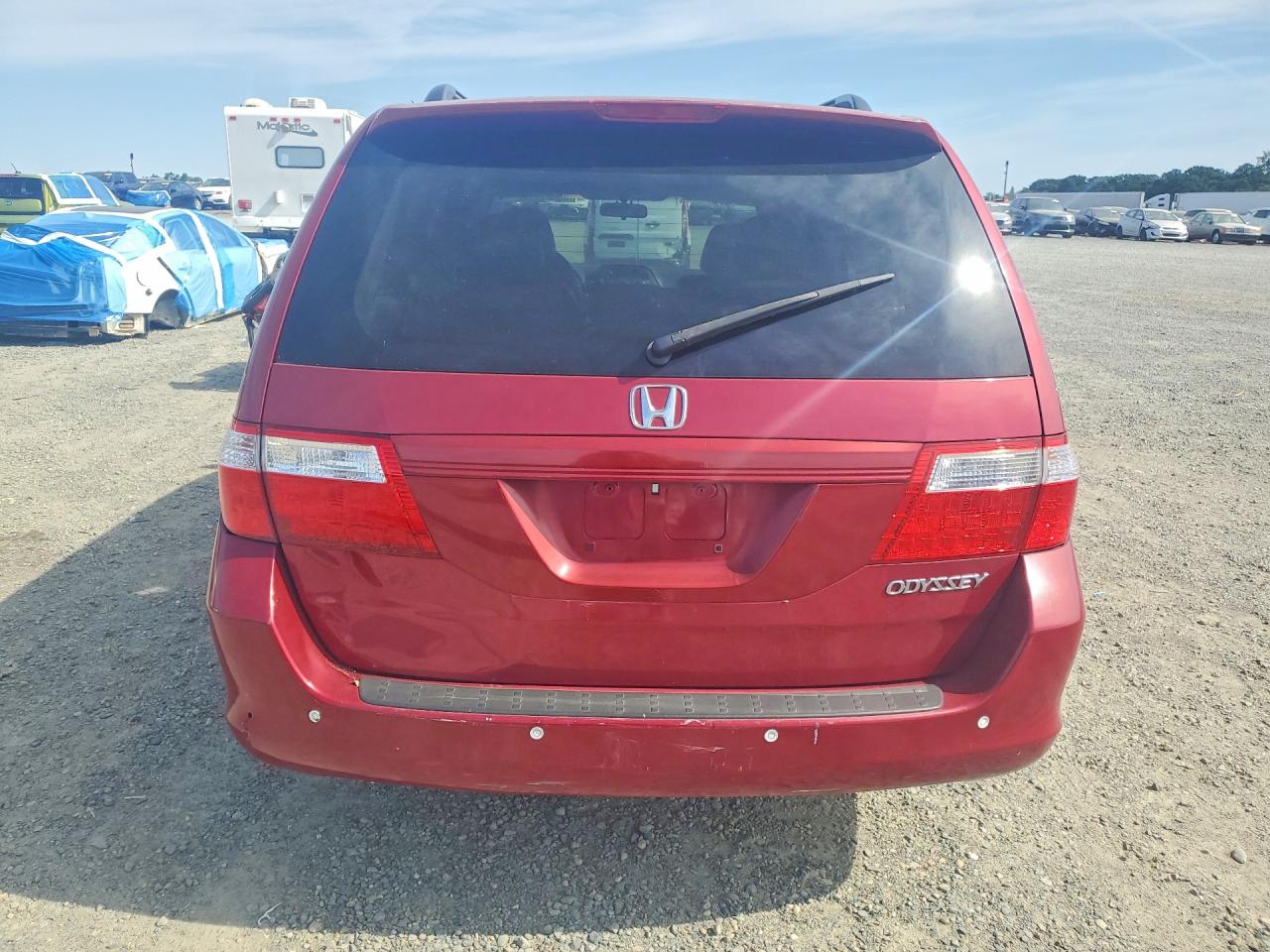 2005 Honda Odyssey Exl Red vin: 5FNRL38735B076922