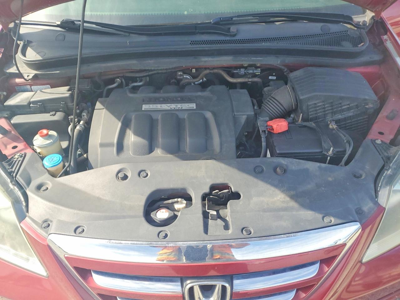2005 Honda Odyssey Exl Red vin: 5FNRL38735B076922