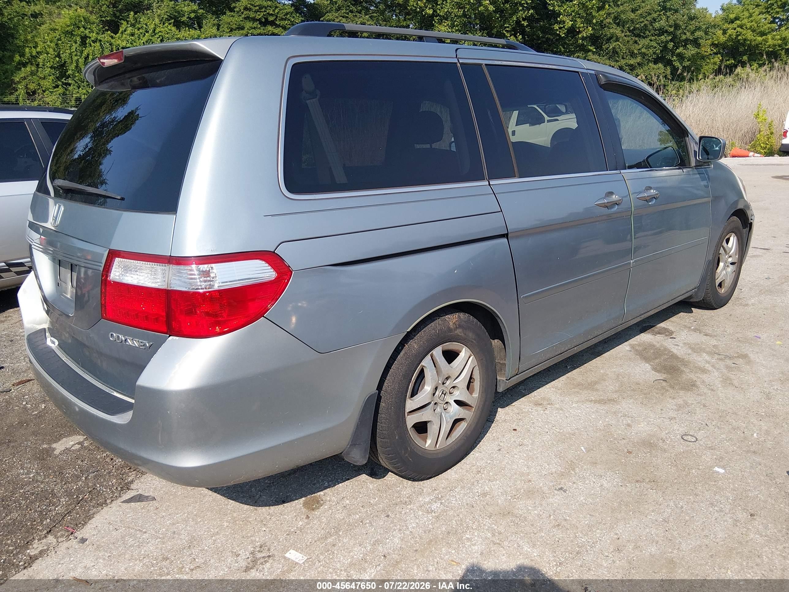 2005 Honda Odyssey Ex-l Gray vin: 5FNRL38735B132891