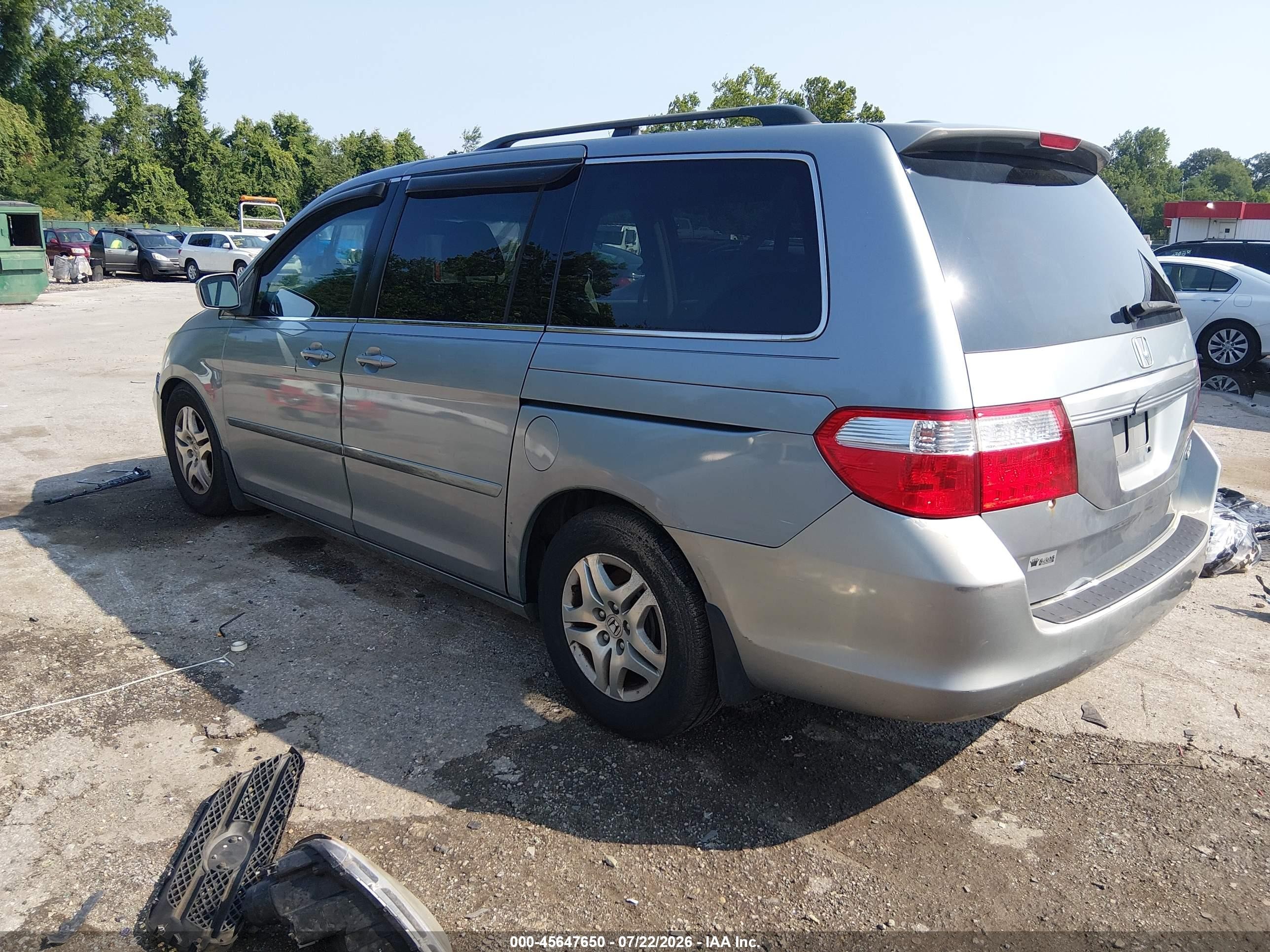 2005 Honda Odyssey Ex-l Gray vin: 5FNRL38735B132891