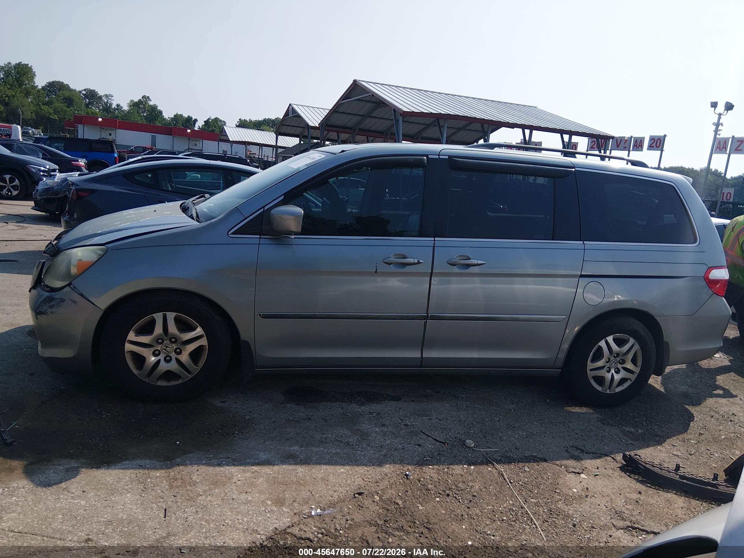 2005 Honda Odyssey Ex-l Gray vin: 5FNRL38735B132891