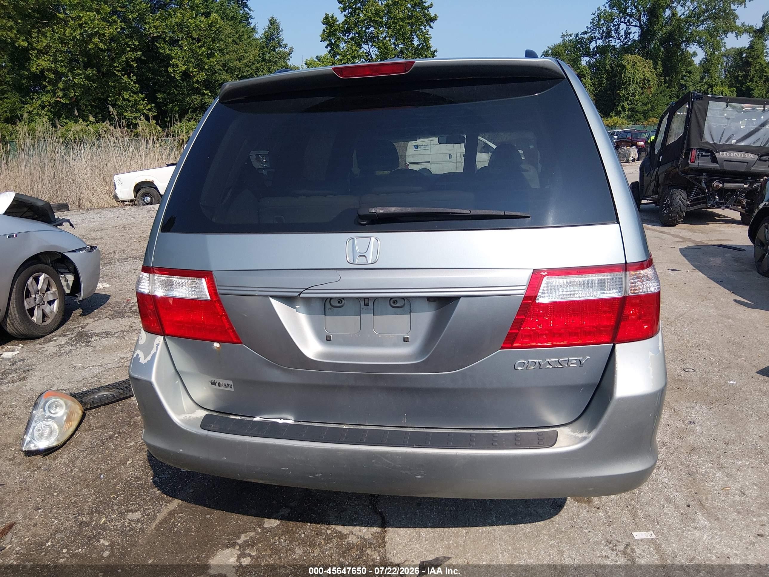 2005 Honda Odyssey Ex-l Gray vin: 5FNRL38735B132891