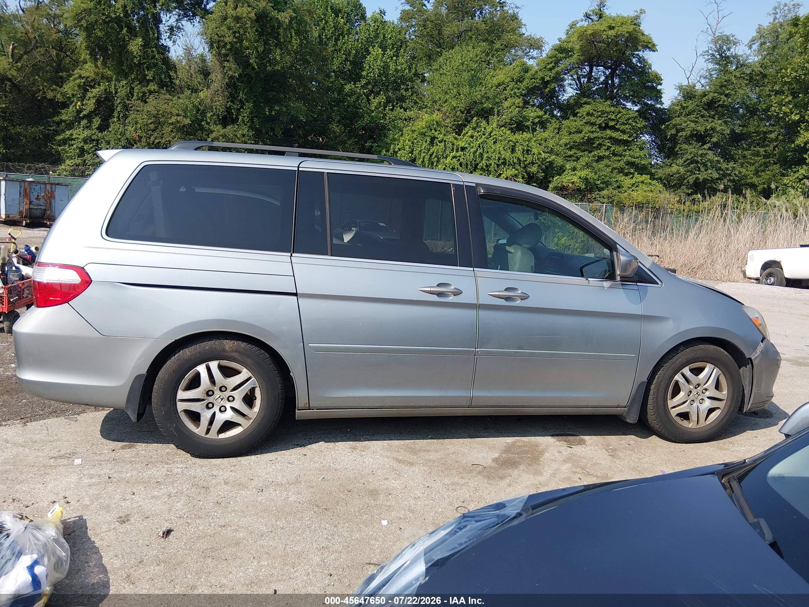 2005 Honda Odyssey Ex-l Gray vin: 5FNRL38735B132891
