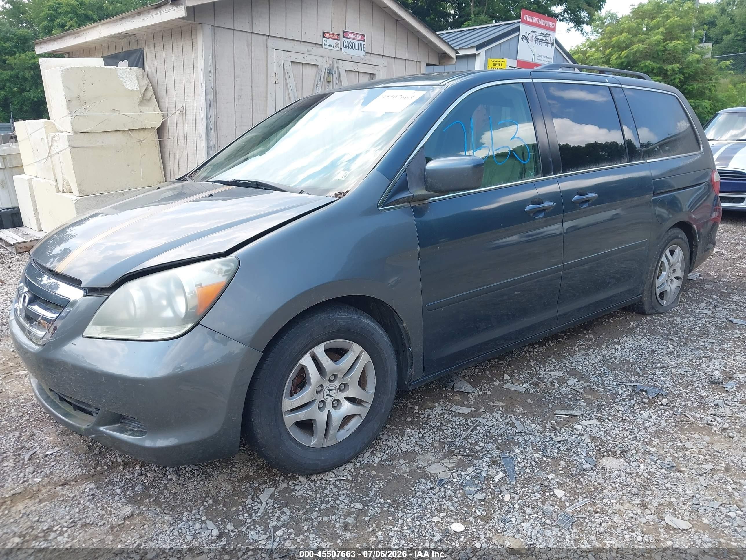 2006 Honda Odyssey Ex-l Gray vin: 5FNRL38736B006032