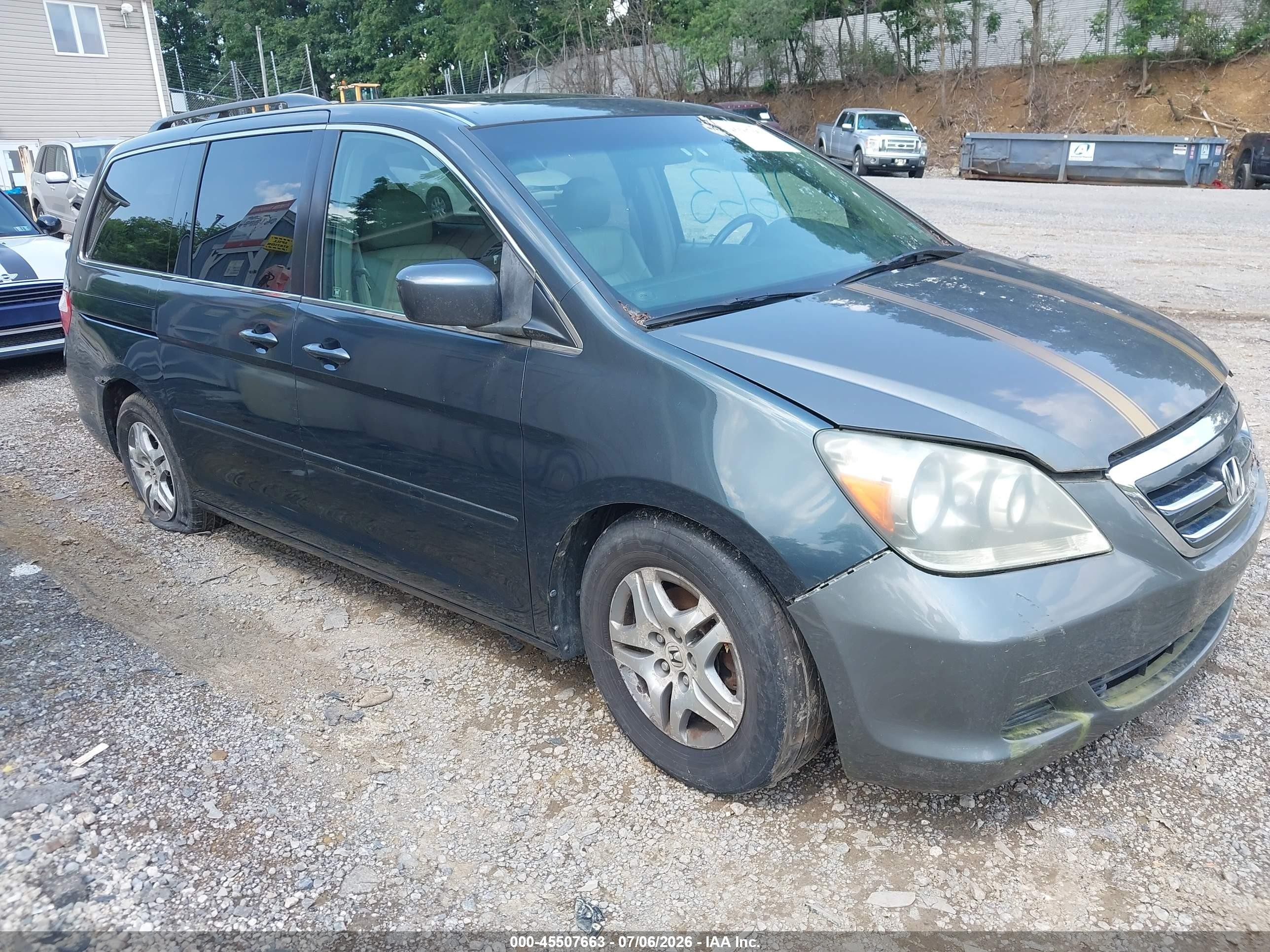 2006 Honda Odyssey Ex-l Gray vin: 5FNRL38736B006032