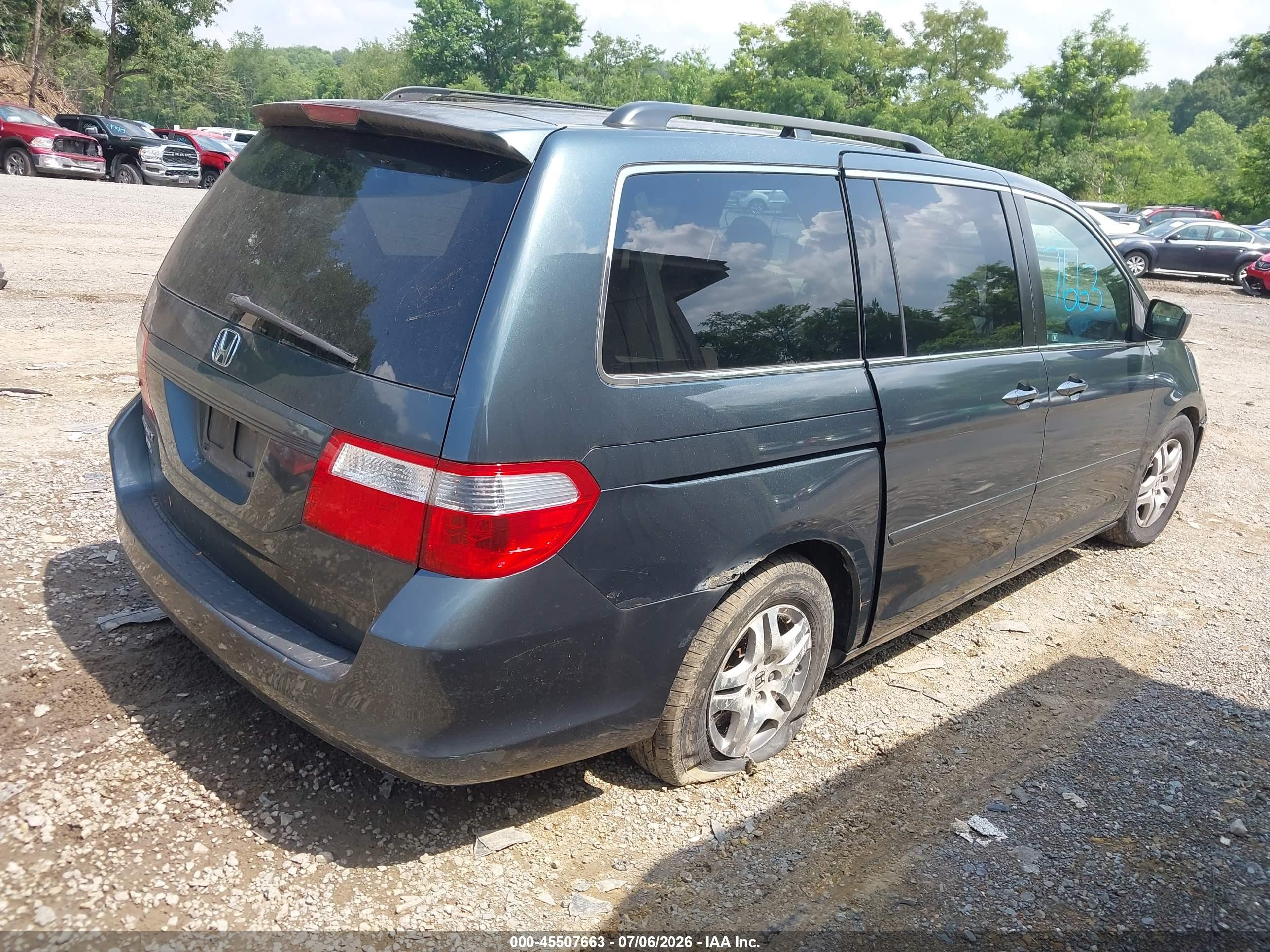 2006 Honda Odyssey Ex-l Gray vin: 5FNRL38736B006032