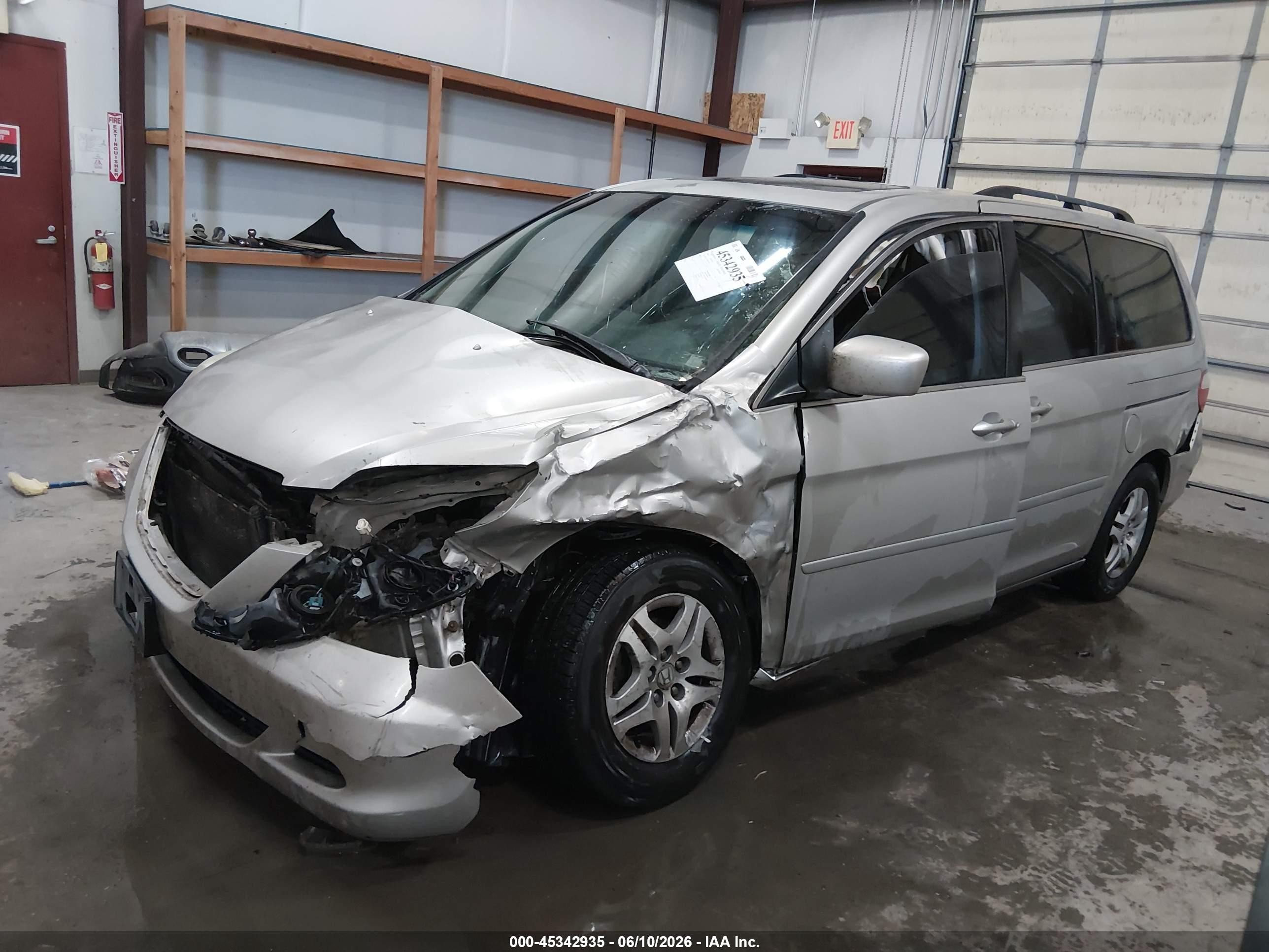 2006 Honda Odyssey Ex-l Серебряный vin: 5FNRL38736B412974