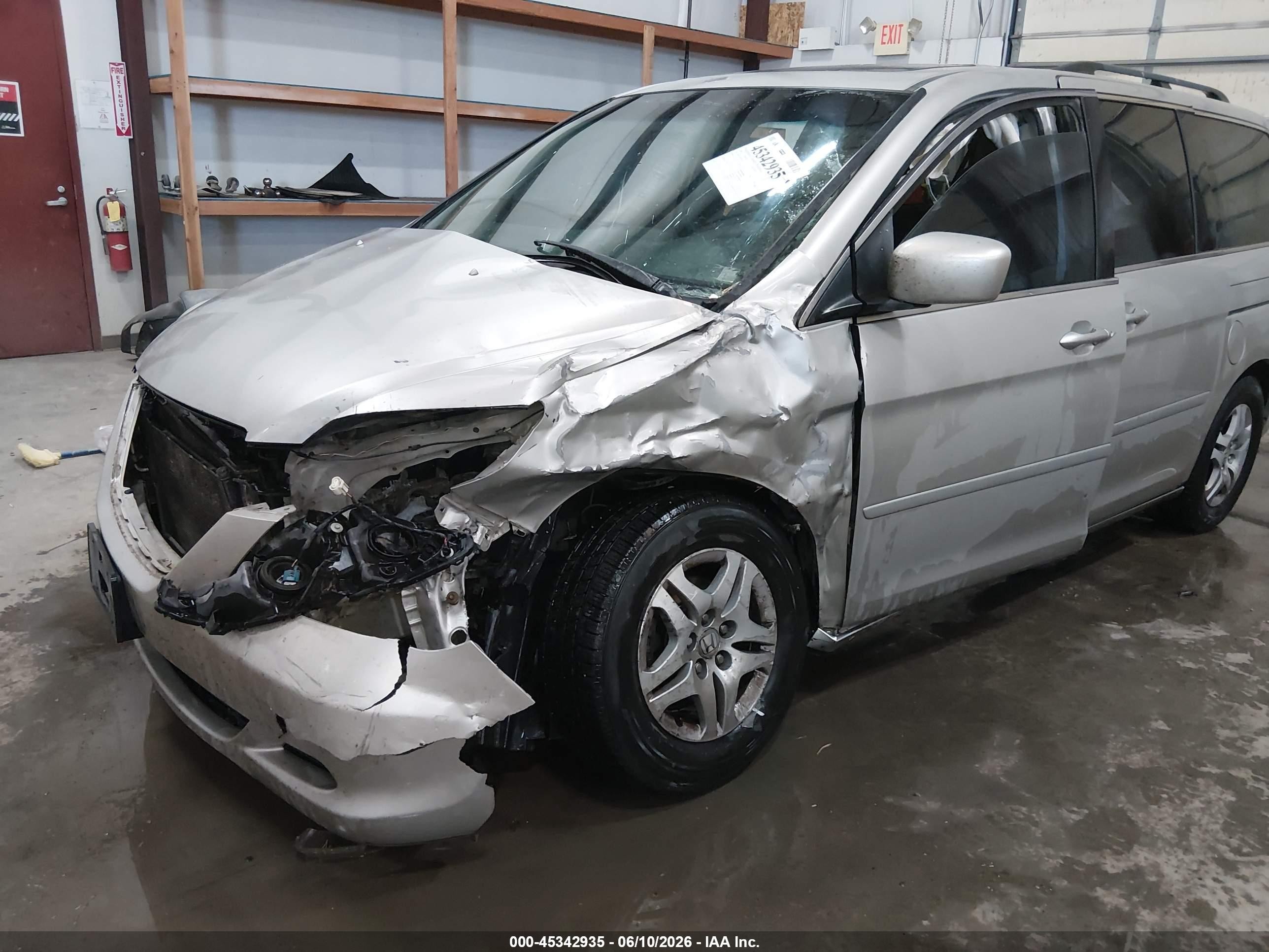 2006 Honda Odyssey Ex-l Серебряный vin: 5FNRL38736B412974