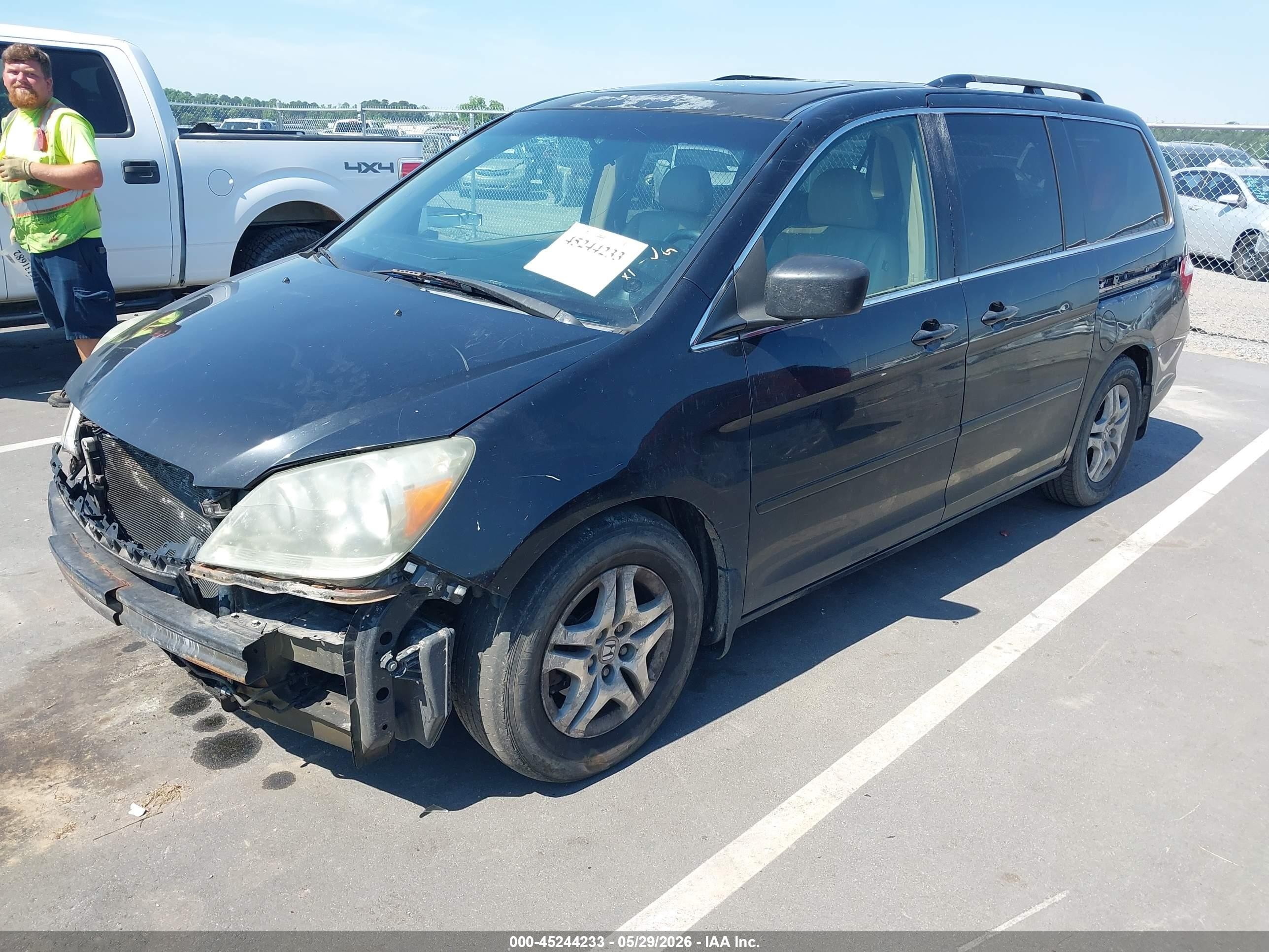 2006 Honda Odyssey Ex-l Black vin: 5FNRL38736B442380