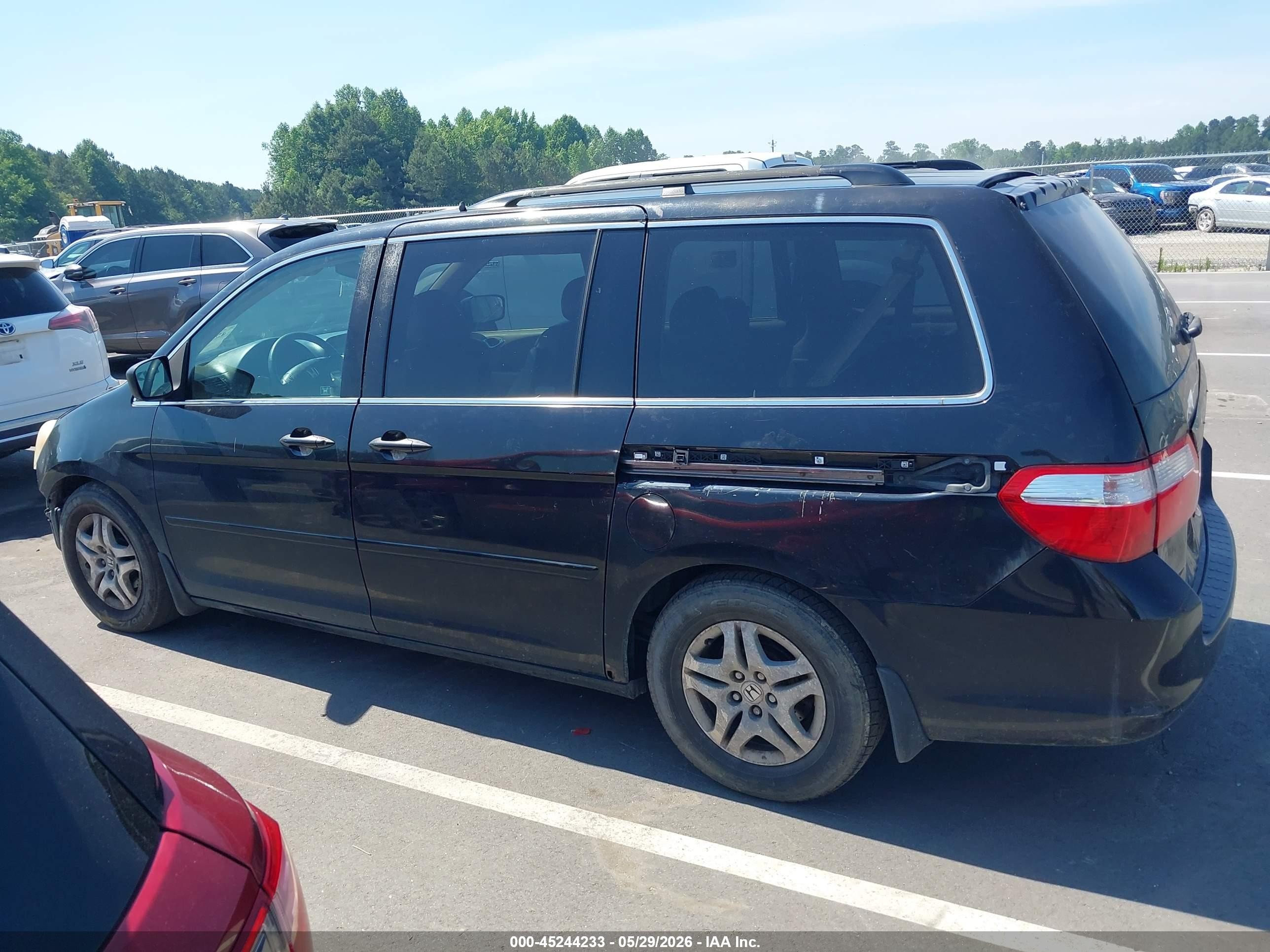 2006 Honda Odyssey Ex-l Black vin: 5FNRL38736B442380