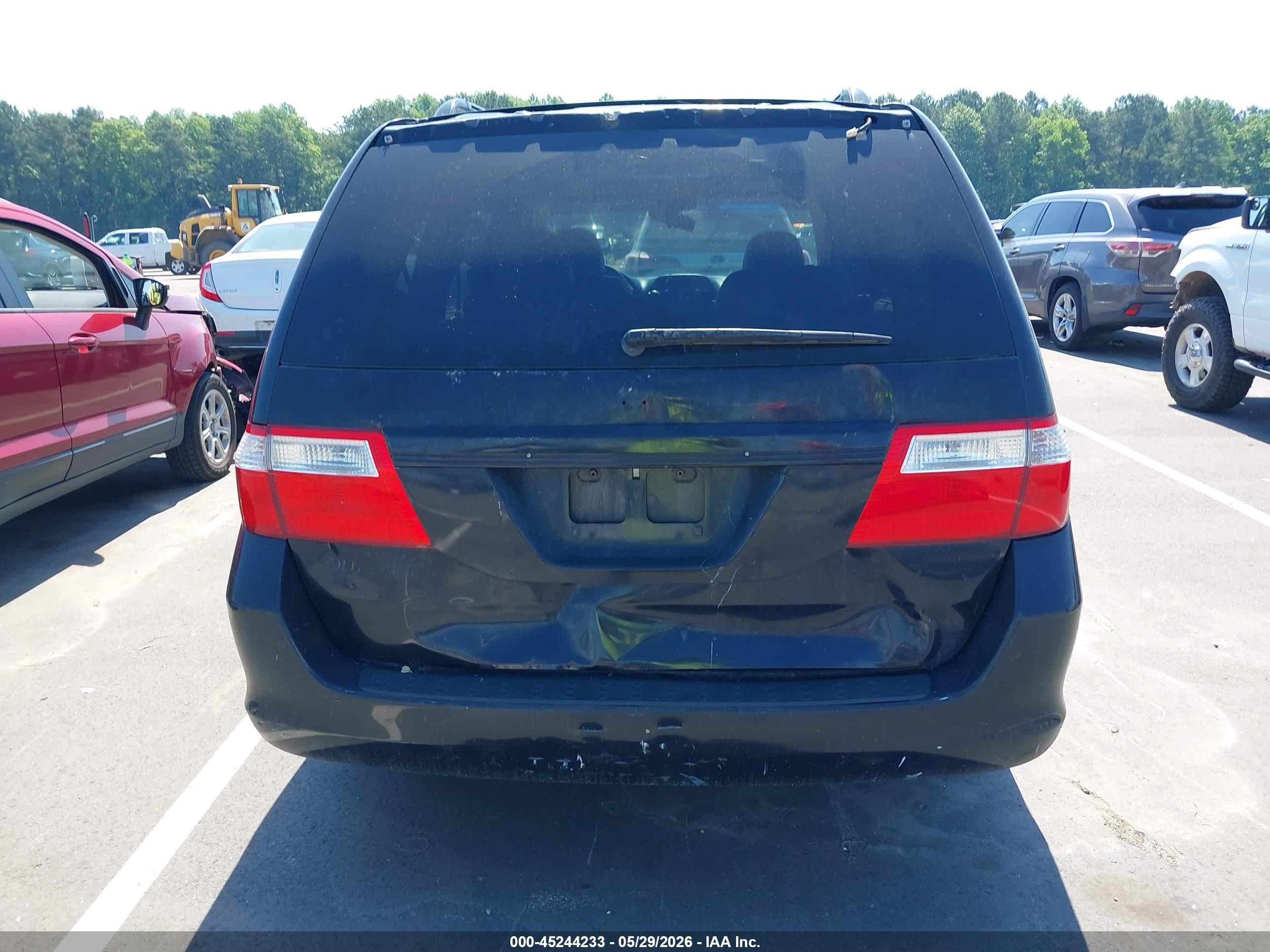 2006 Honda Odyssey Ex-l Black vin: 5FNRL38736B442380