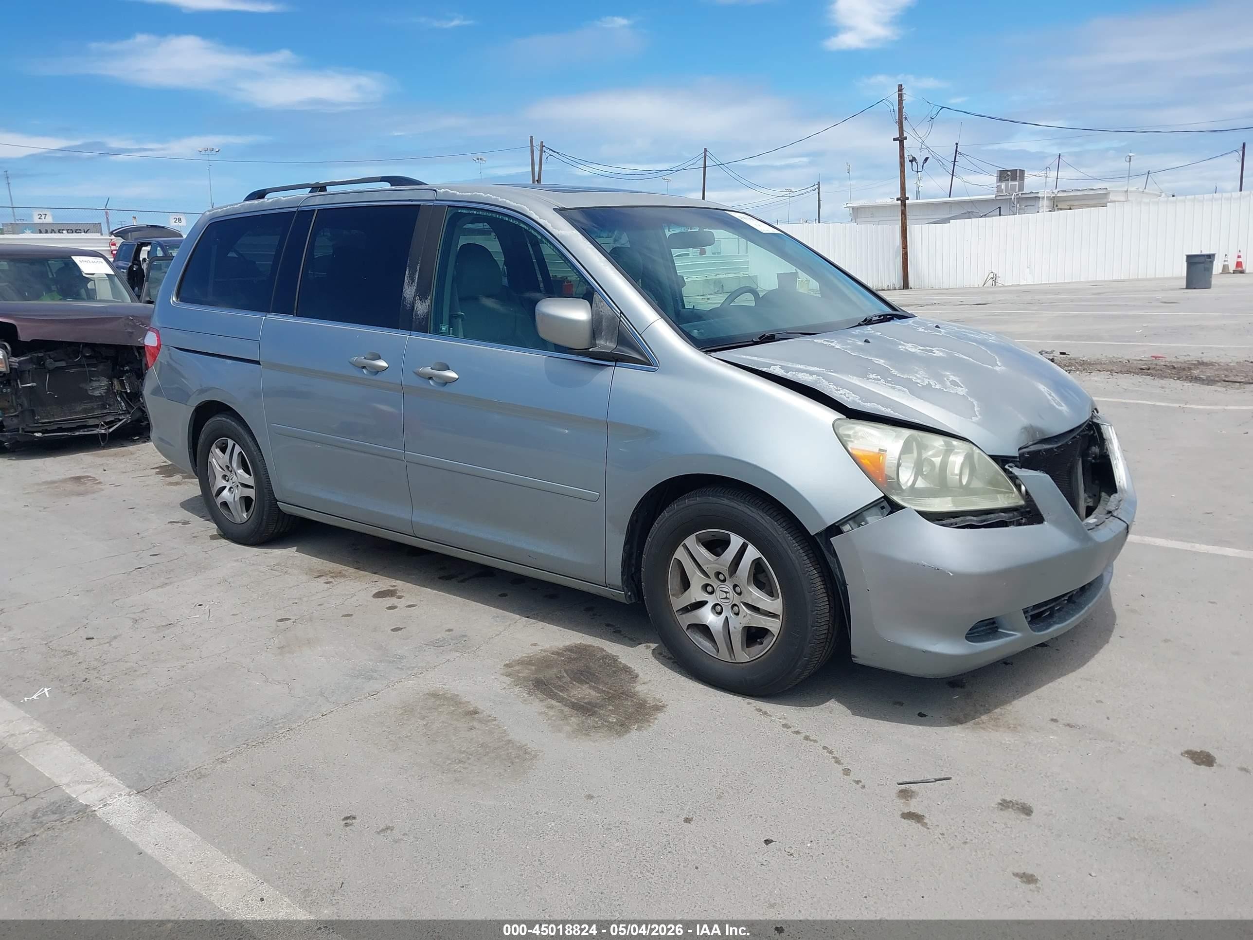 2007 Honda Odyssey Ex-l Light Blue vin: 5FNRL38737B007859