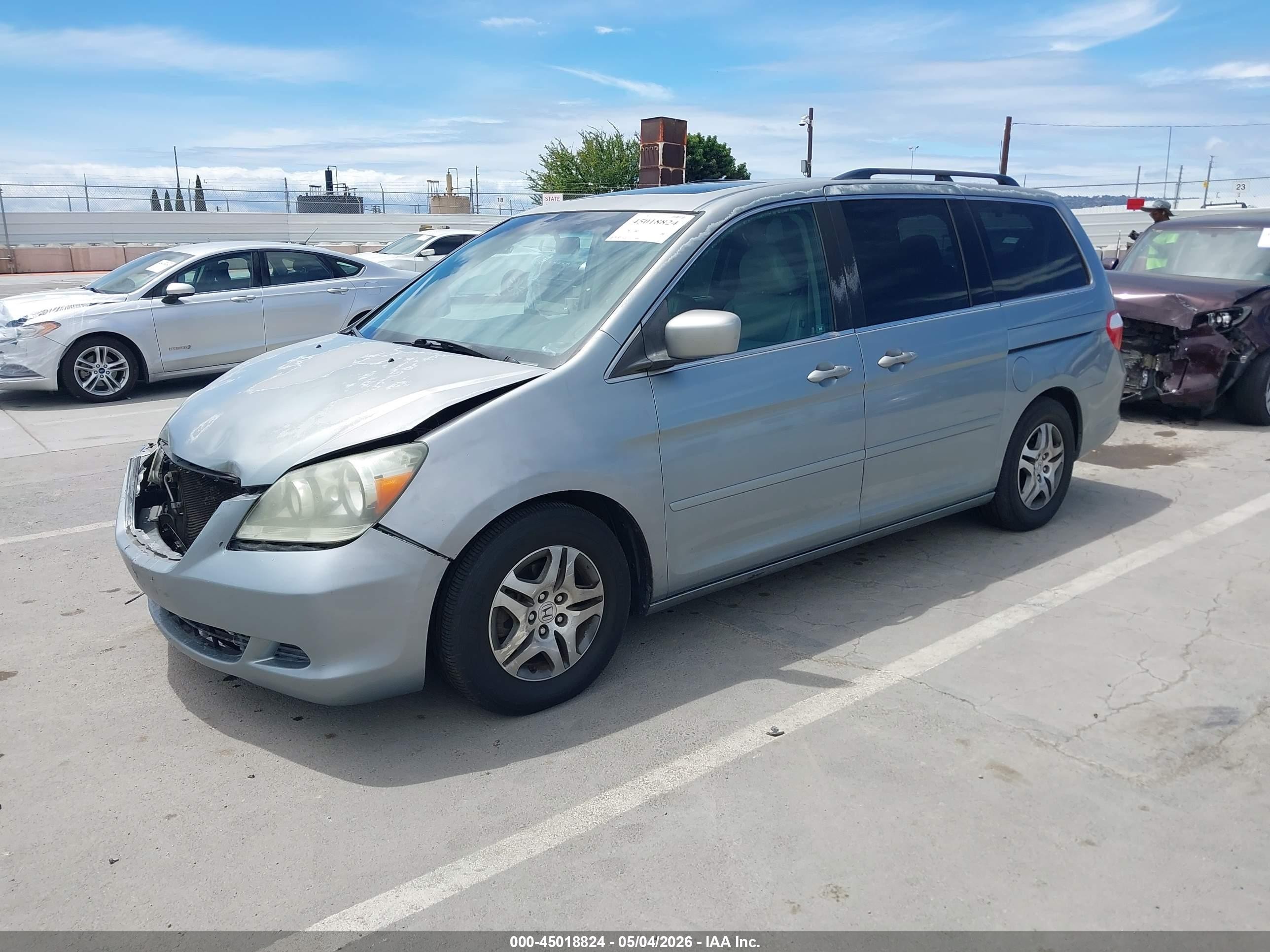 2007 Honda Odyssey Ex-l Light Blue vin: 5FNRL38737B007859