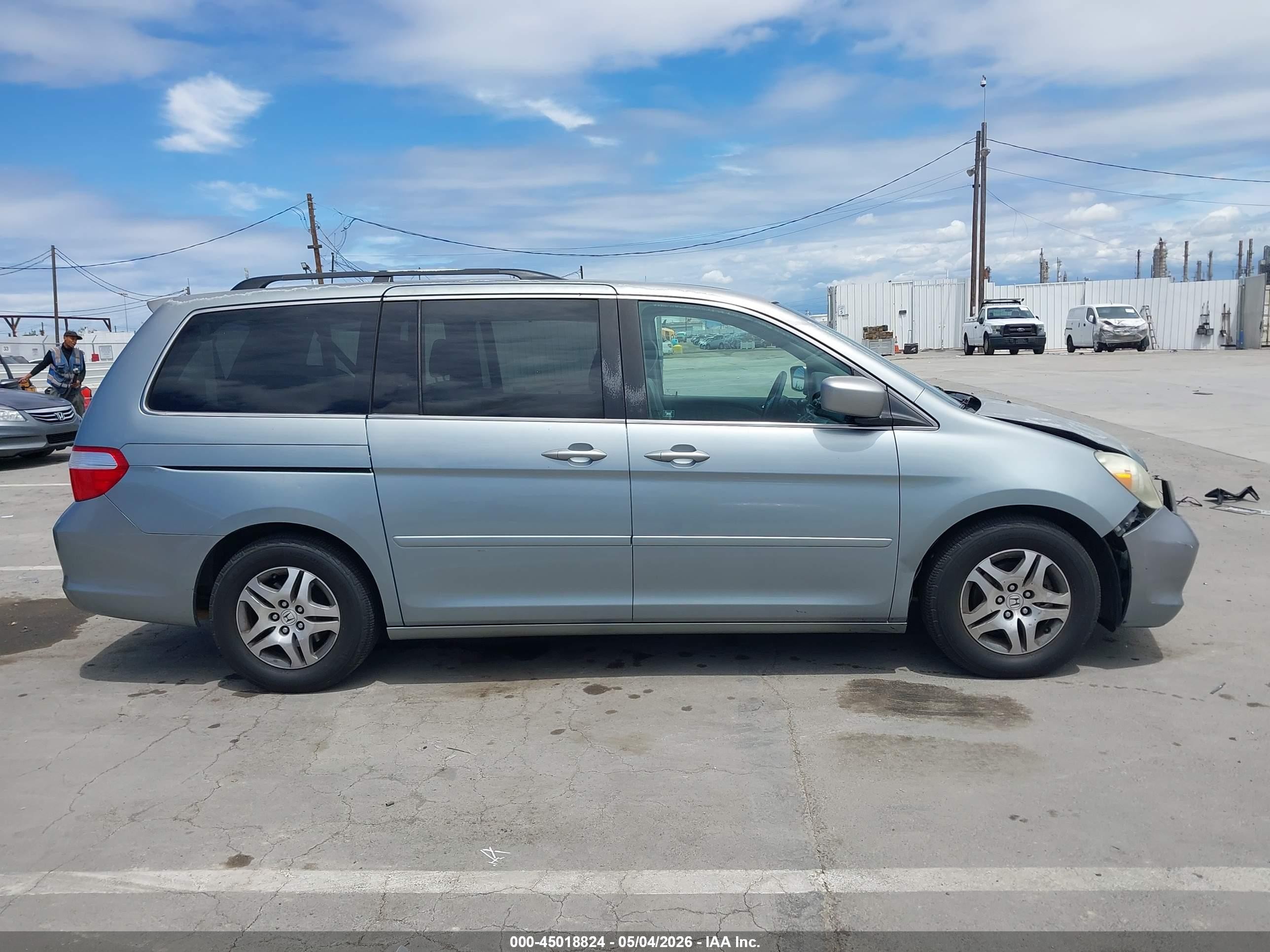 2007 Honda Odyssey Ex-l Light Blue vin: 5FNRL38737B007859