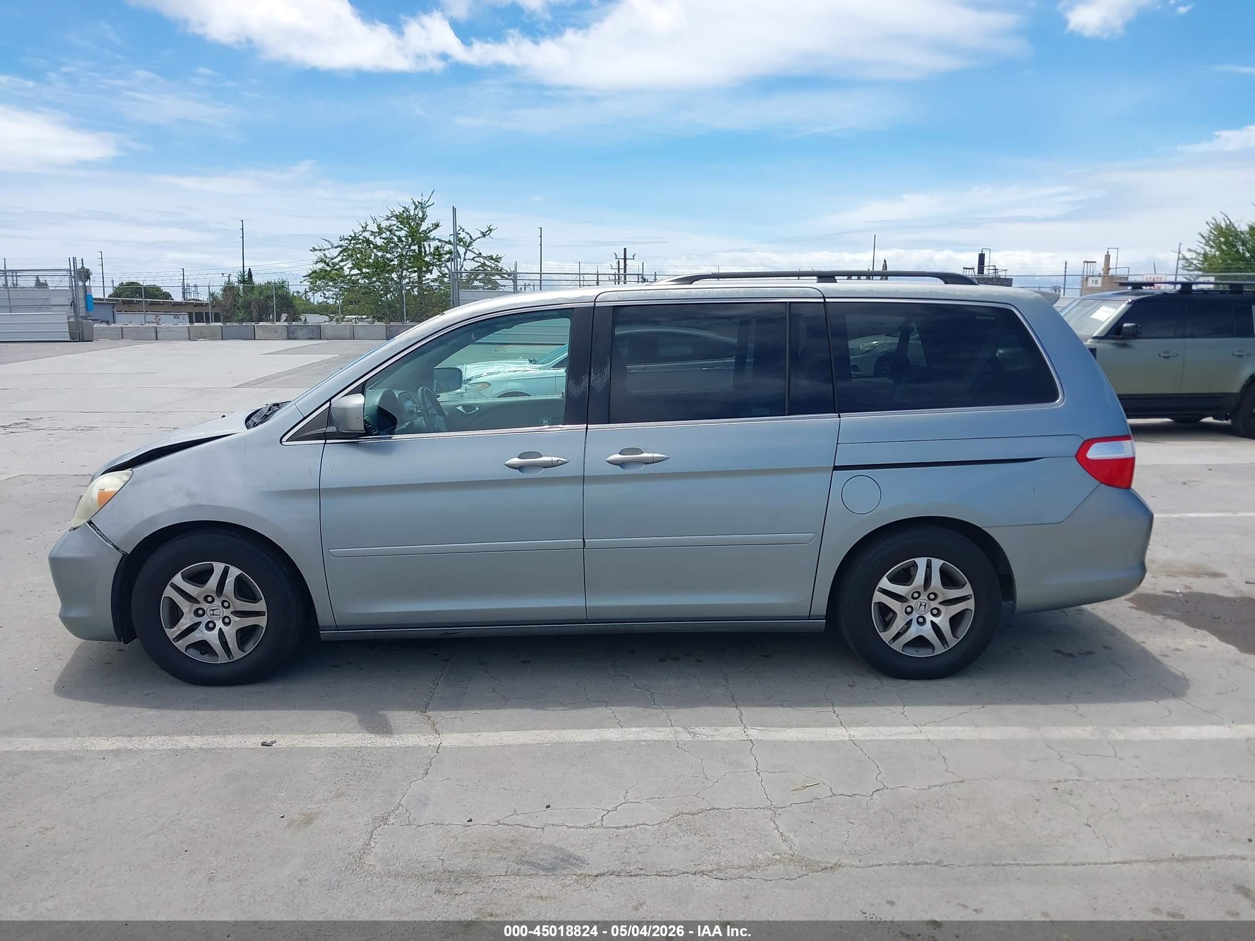 2007 Honda Odyssey Ex-l Light Blue vin: 5FNRL38737B007859