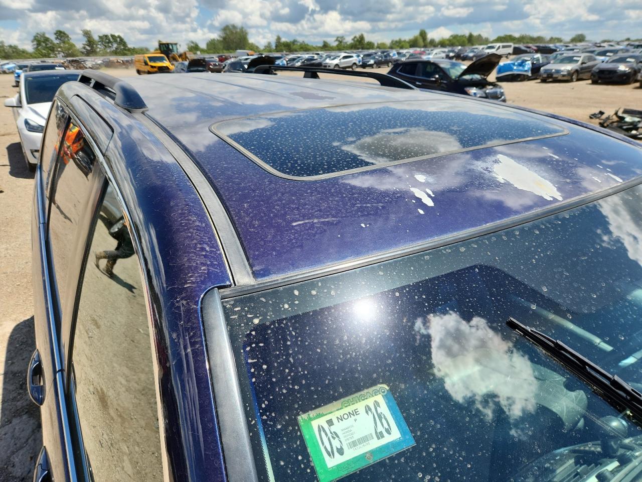 2007 Honda Odyssey Exl Blue vin: 5FNRL38737B010793 Damage: Roof Panel, Peeling, > 12 Inches