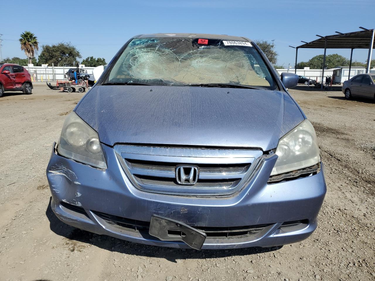 2007 Honda Odyssey Exl Blue vin: 5FNRL38737B013354
