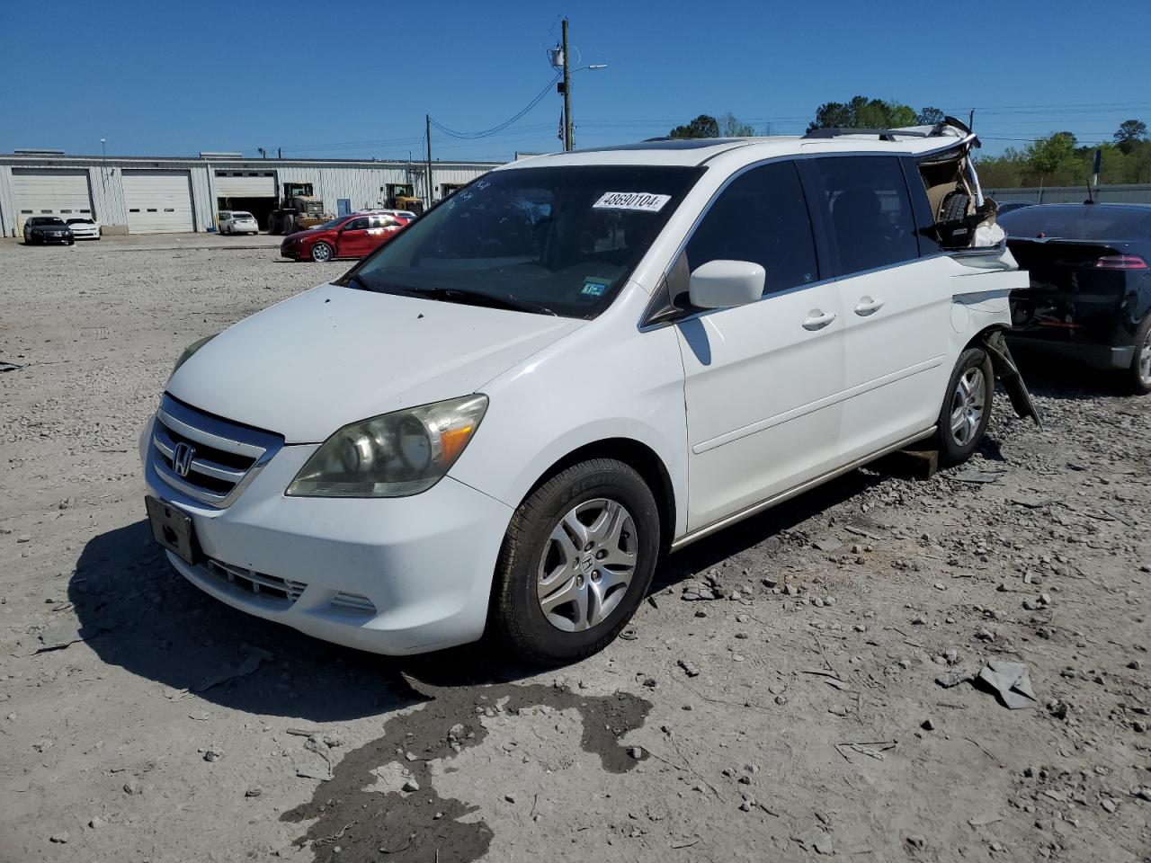 2007 Honda Odyssey Exl White vin: 5FNRL38737B111588