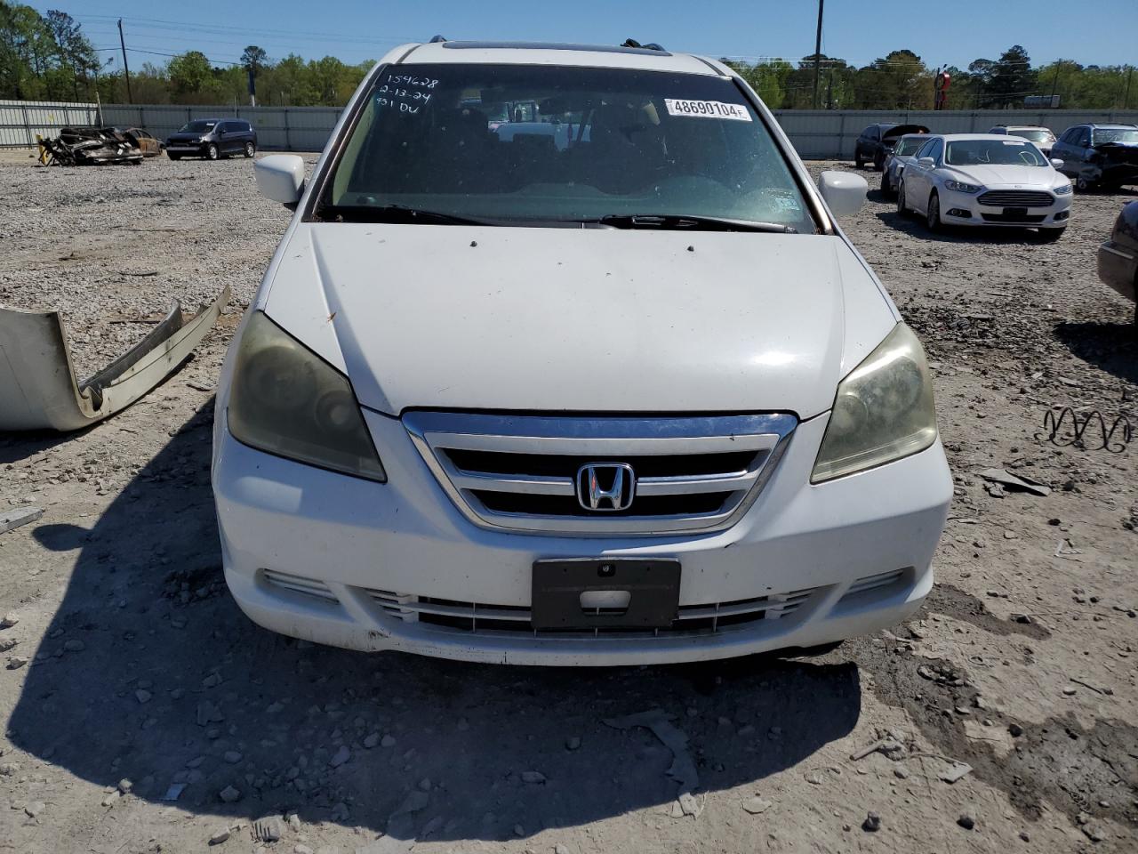 2007 Honda Odyssey Exl White vin: 5FNRL38737B111588