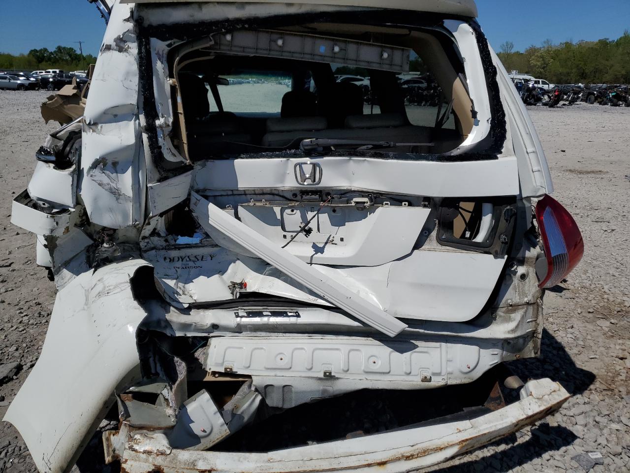 2007 Honda Odyssey Exl White vin: 5FNRL38737B111588