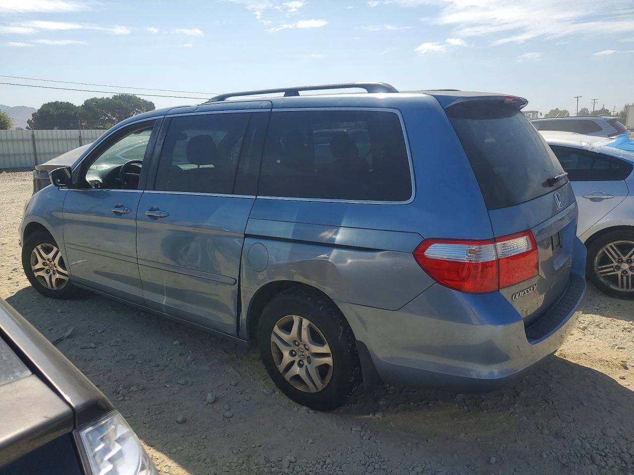 2007 Honda Odyssey Exl Blue vin: 5FNRL38737B121599