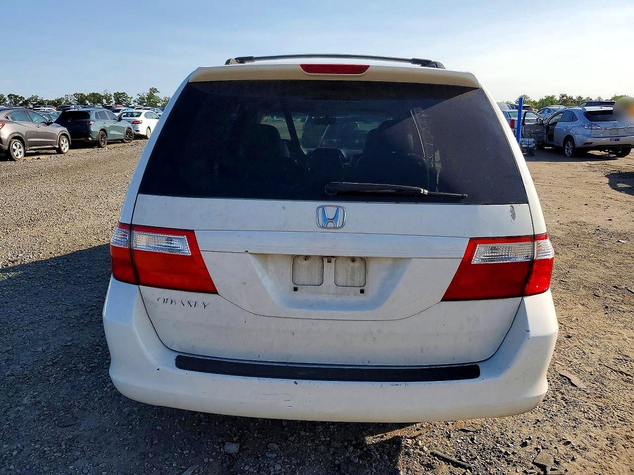 2007 Honda Odyssey Exl White vin: 5FNRL38737B137480