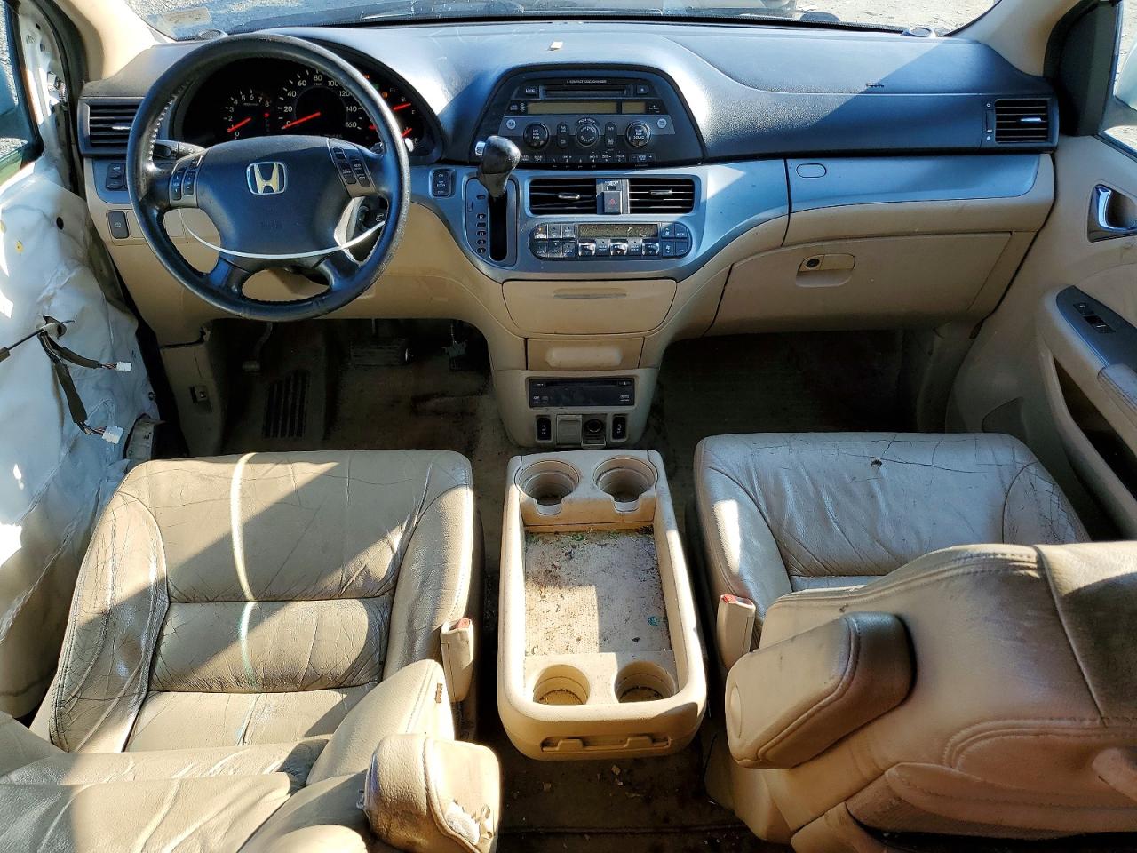 2007 Honda Odyssey Exl White vin: 5FNRL38737B137480