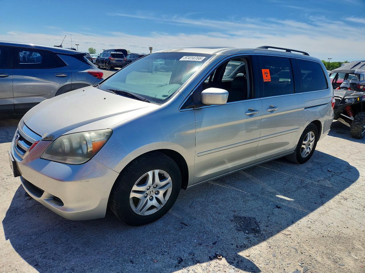 2007 Honda Odyssey Exl Gray vin: 5FNRL38737B141321