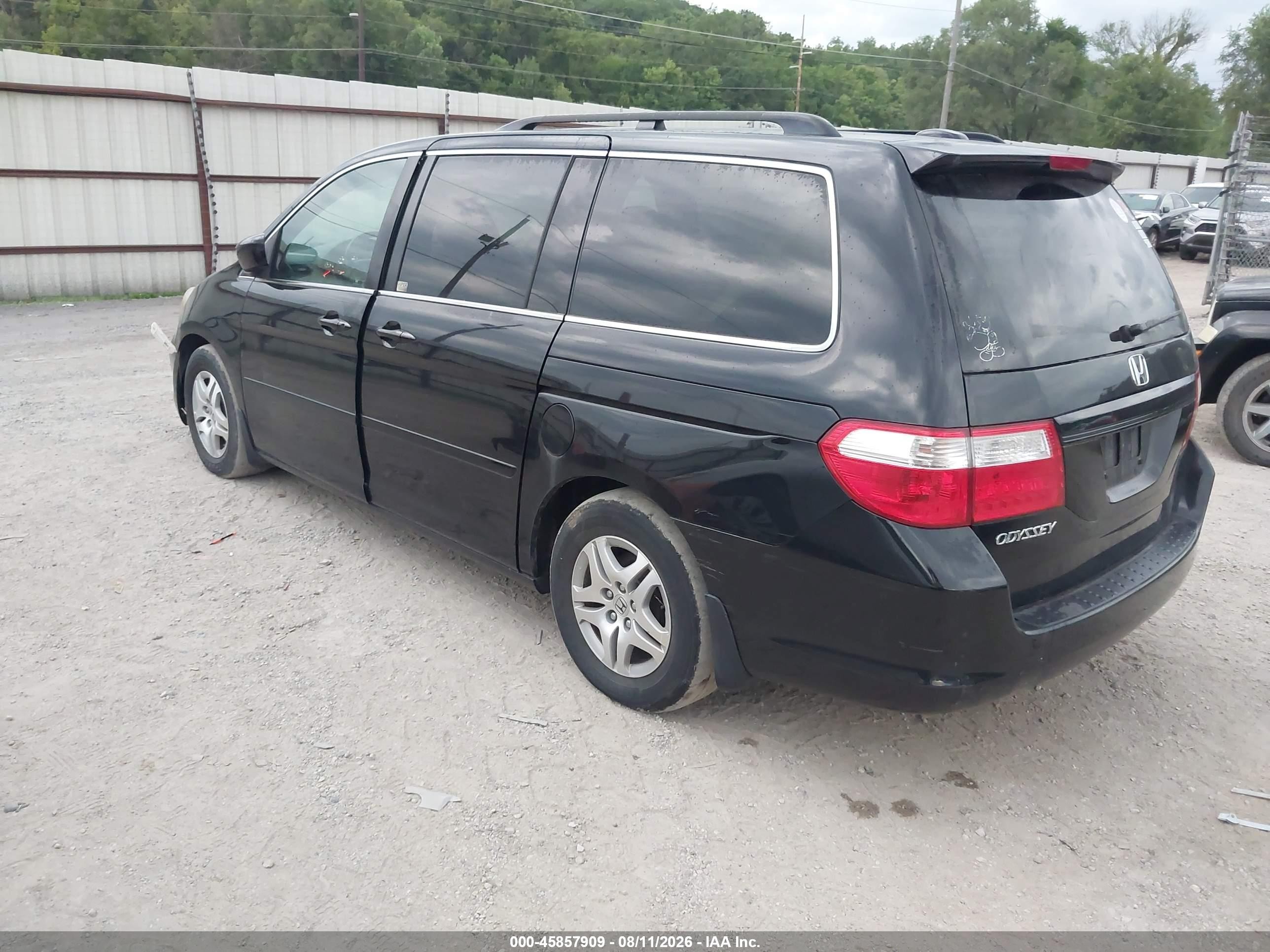 2007 Honda Odyssey Ex-l Black vin: 5FNRL38737B143442