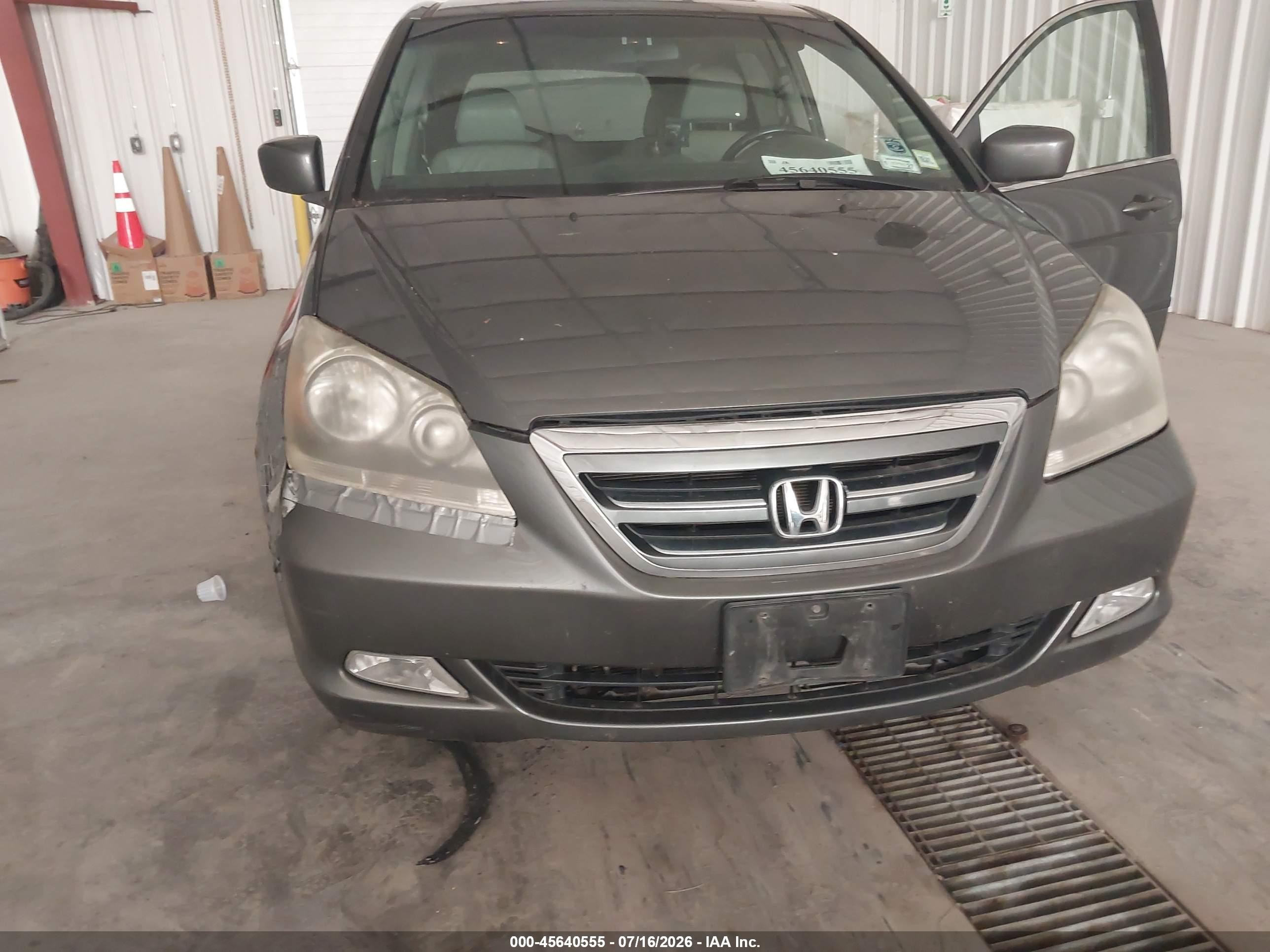 2007 Honda Odyssey Ex-l Gray vin: 5FNRL38737B407002