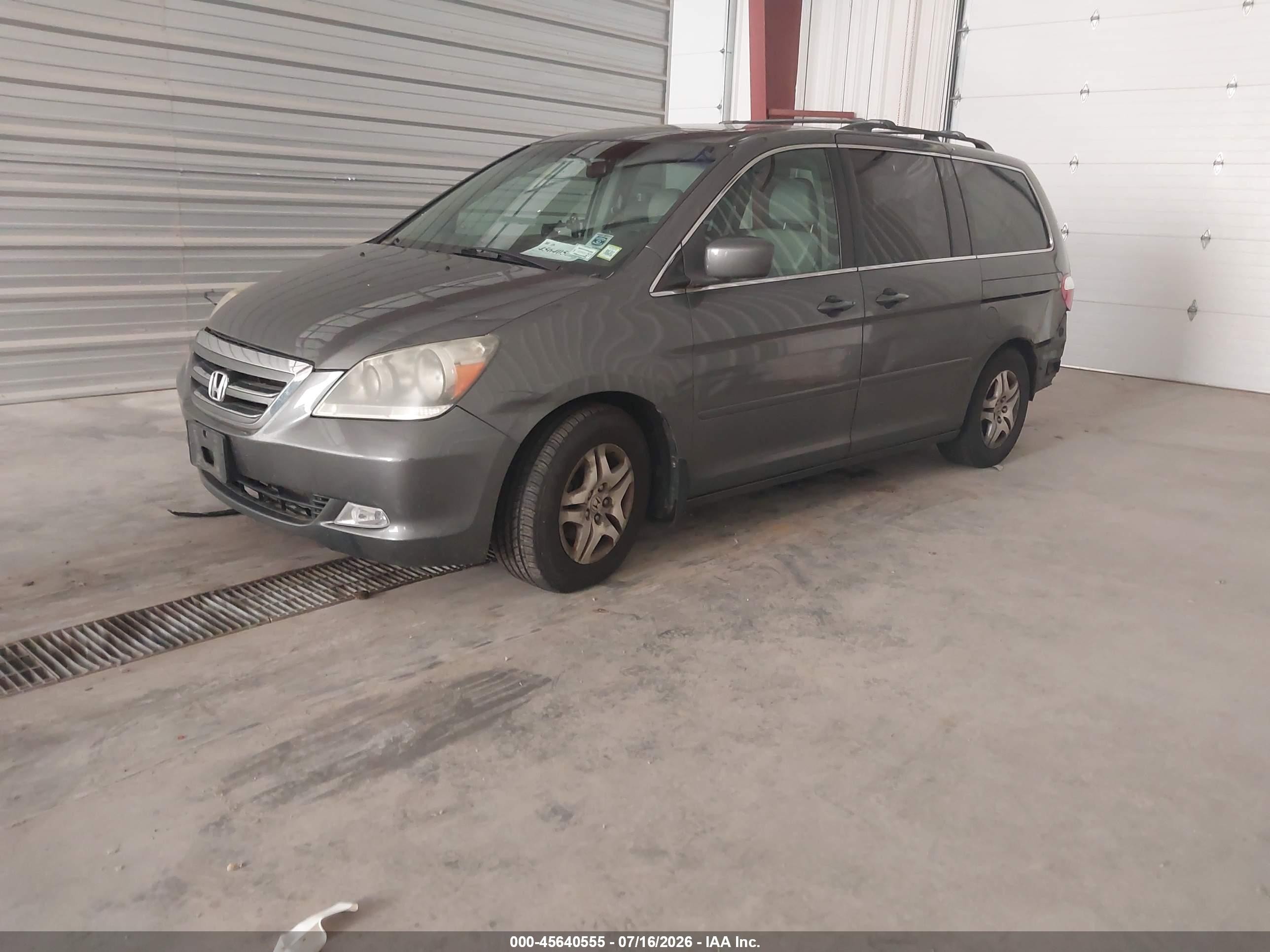 2007 Honda Odyssey Ex-l Gray vin: 5FNRL38737B407002