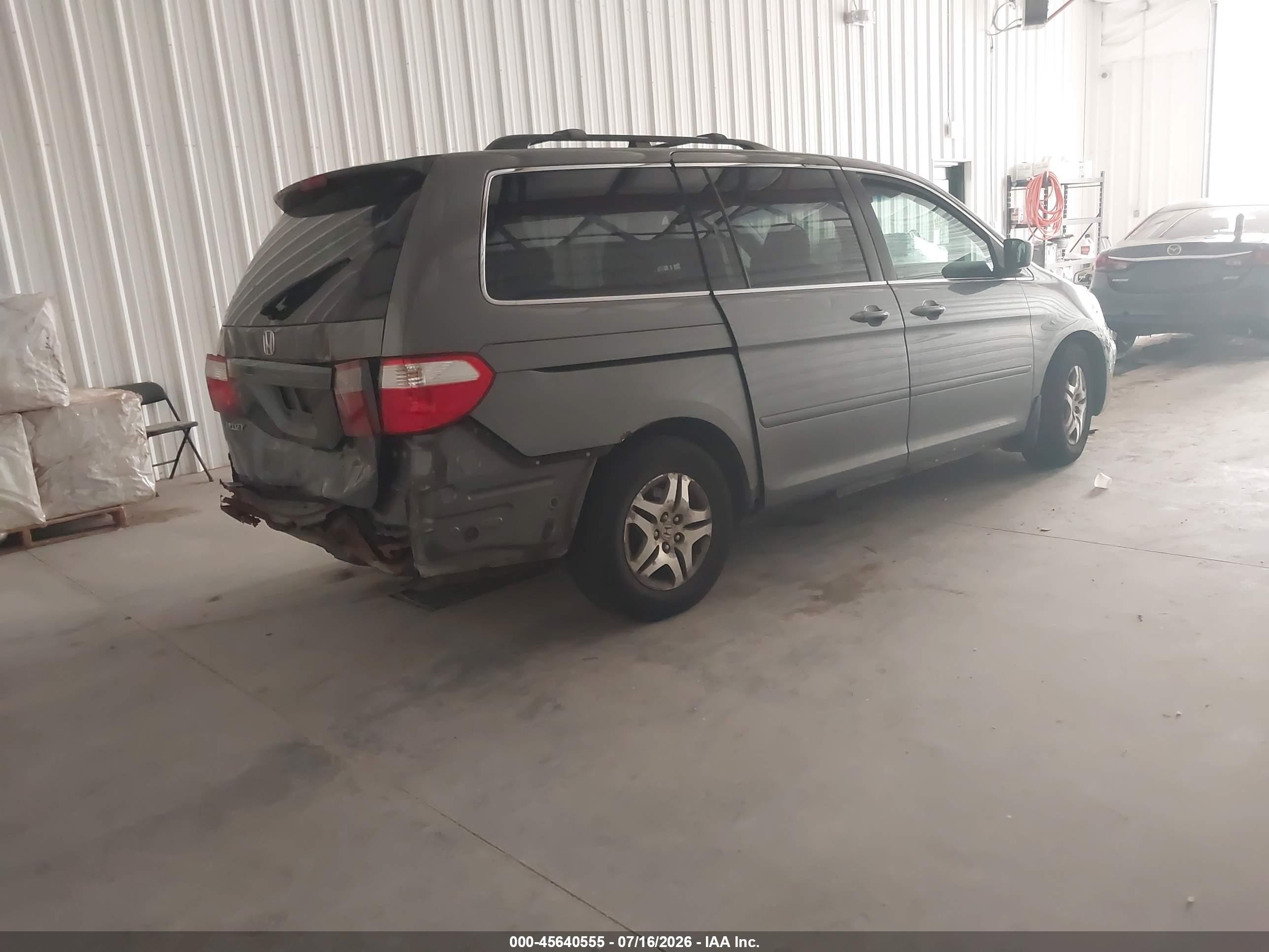 2007 Honda Odyssey Ex-l Gray vin: 5FNRL38737B407002