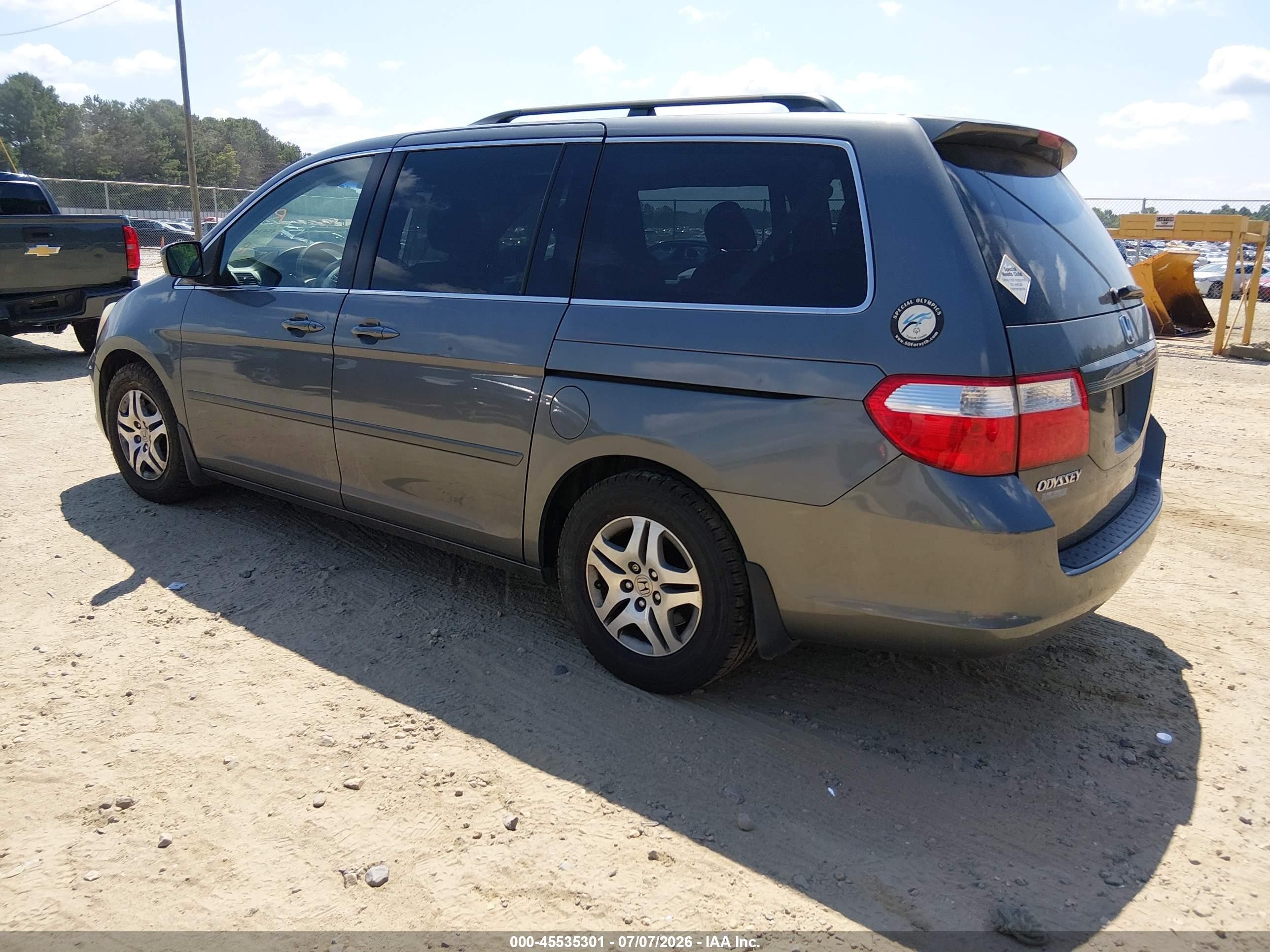 2007 Honda Odyssey Ex-l Gray vin: 5FNRL38737B423250