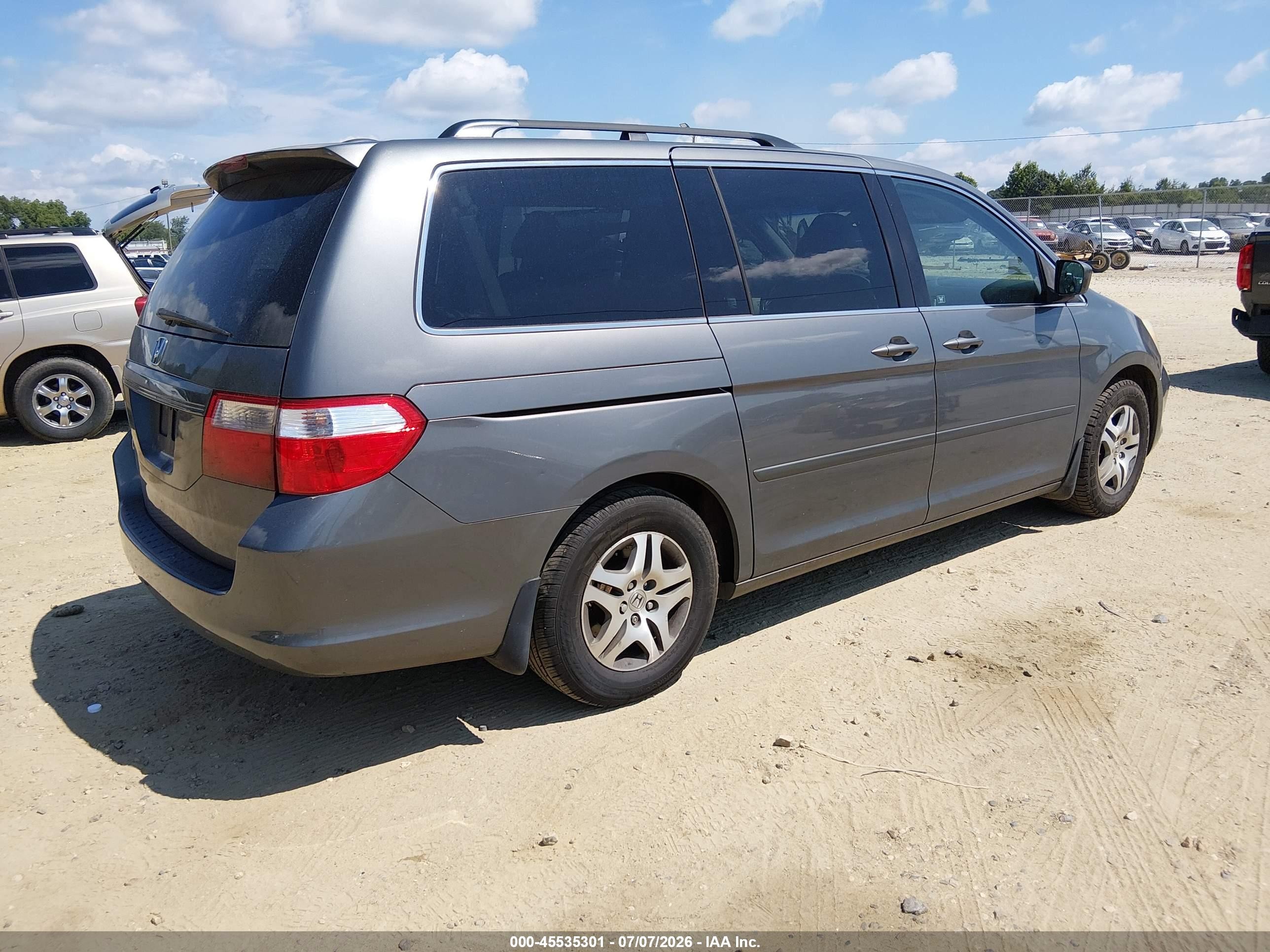 2007 Honda Odyssey Ex-l Gray vin: 5FNRL38737B423250