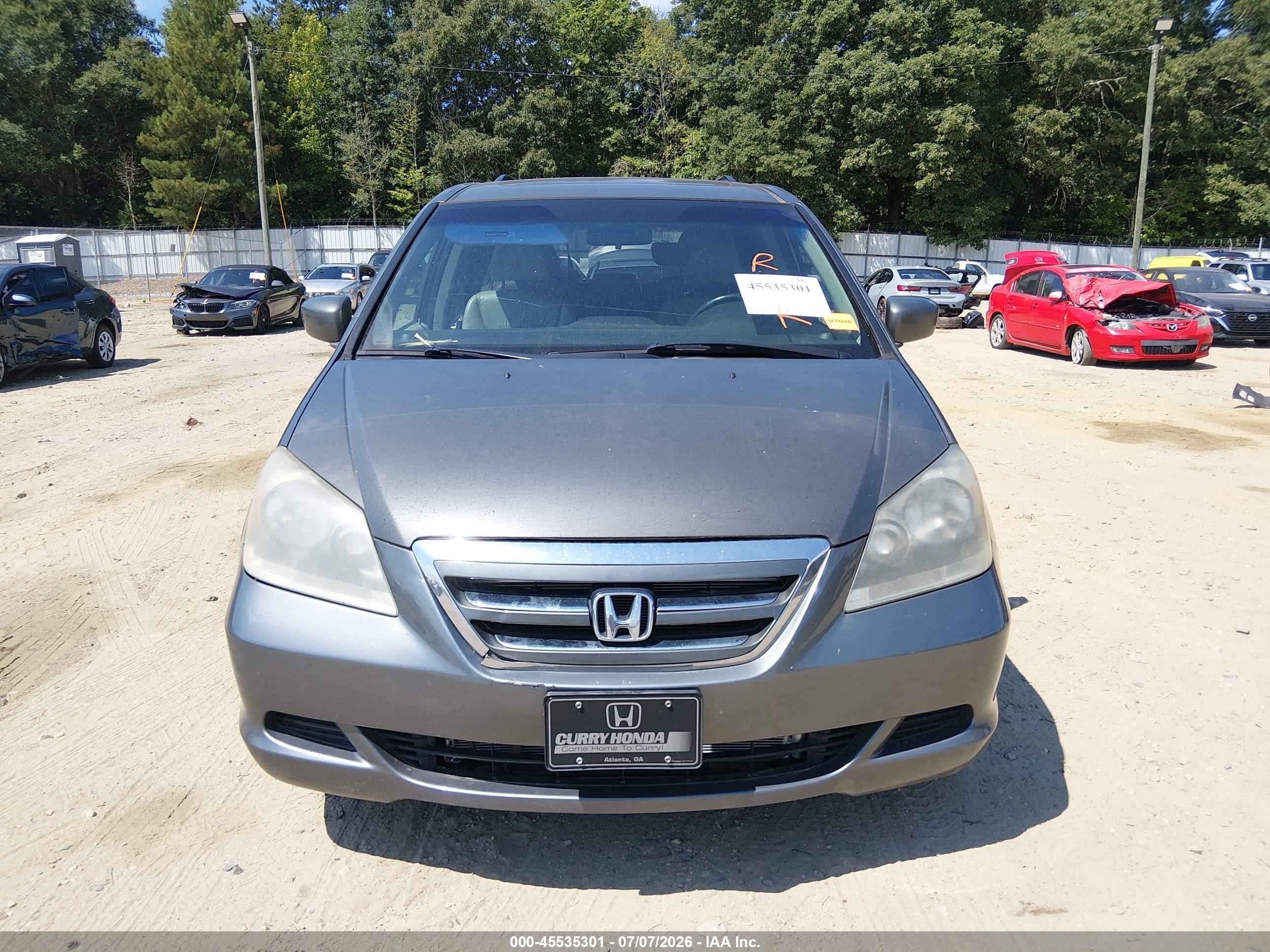 2007 Honda Odyssey Ex-l Gray vin: 5FNRL38737B423250