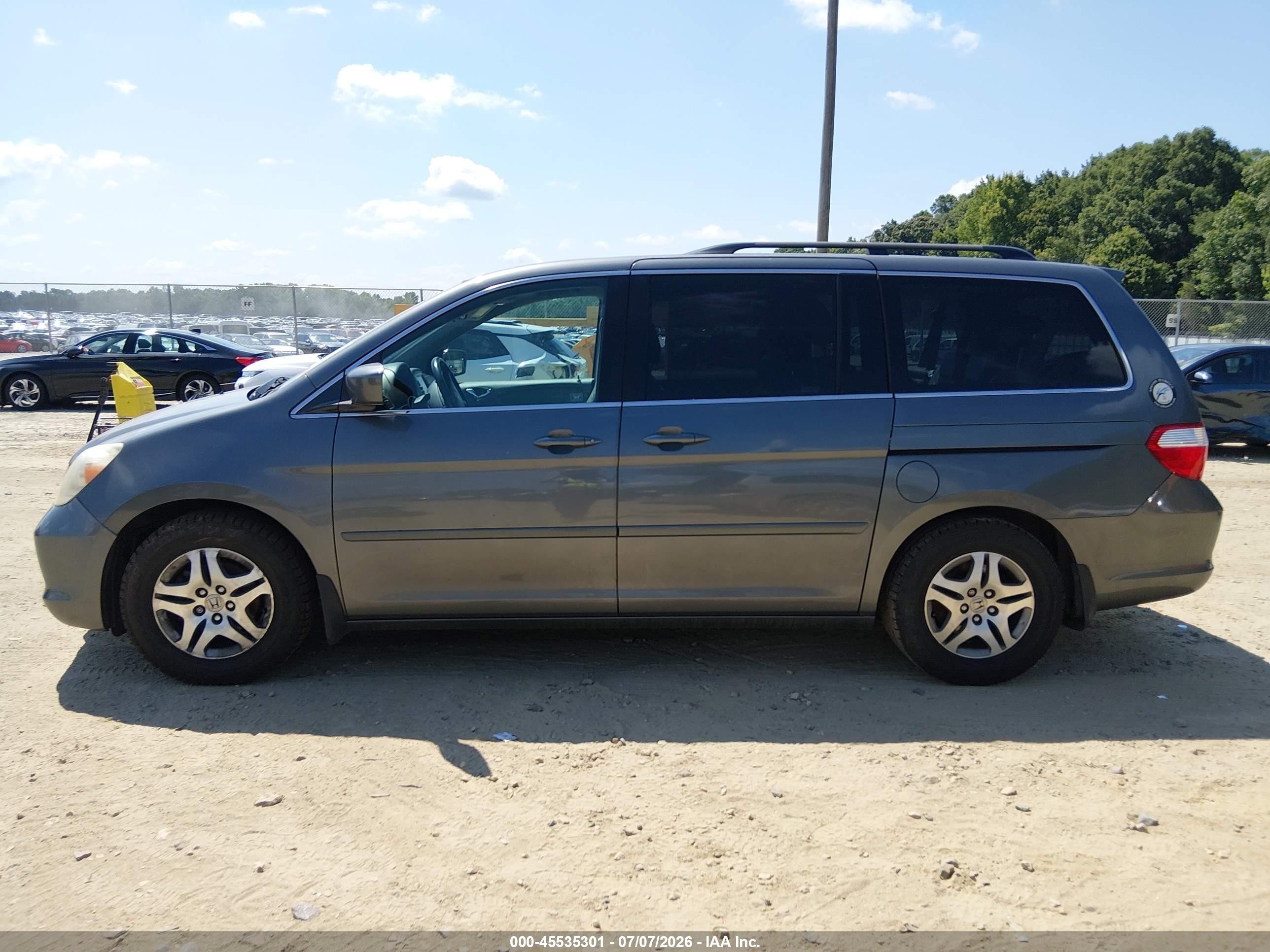 2007 Honda Odyssey Ex-l Gray vin: 5FNRL38737B423250