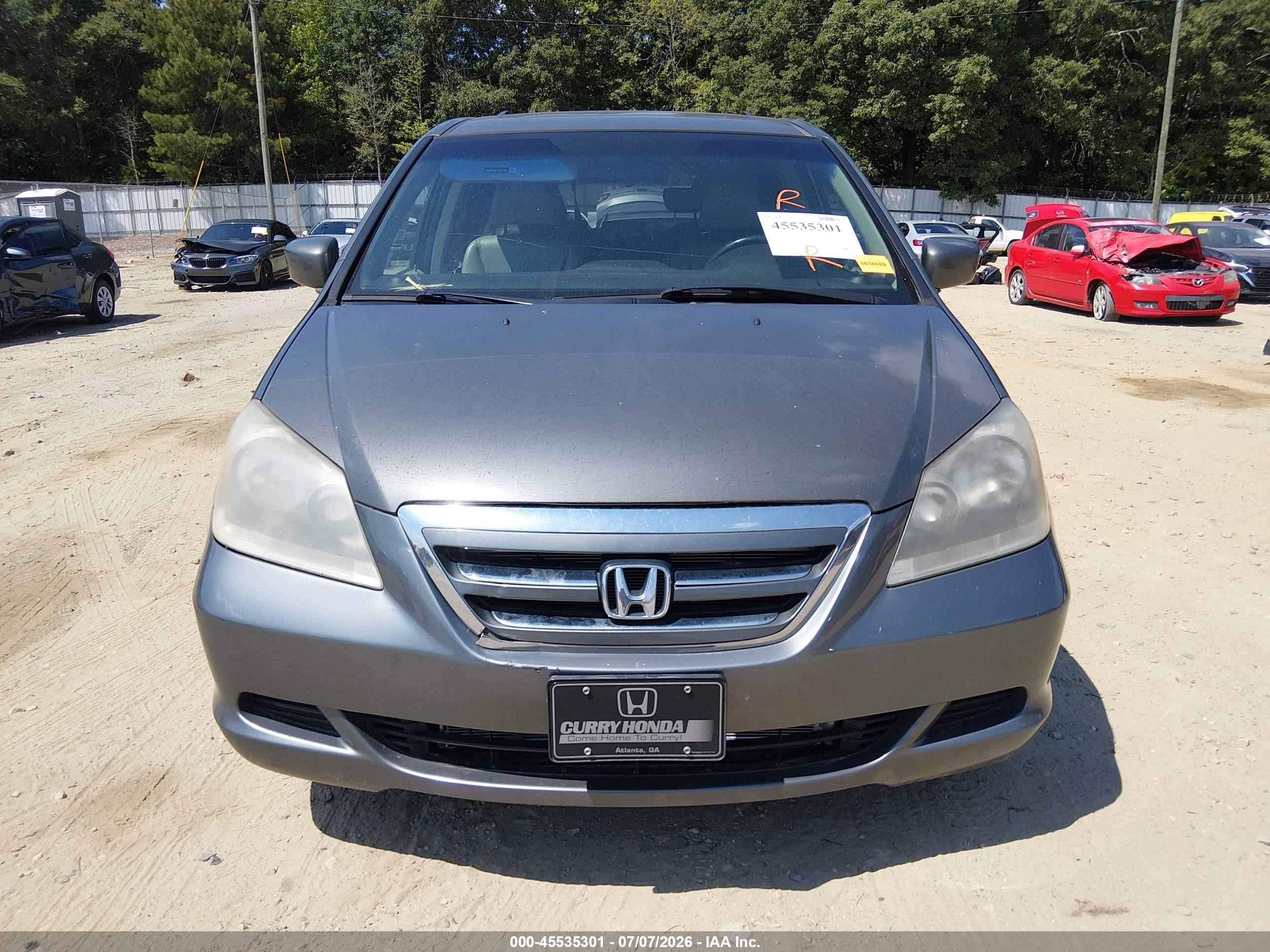 2007 Honda Odyssey Ex-l Gray vin: 5FNRL38737B423250