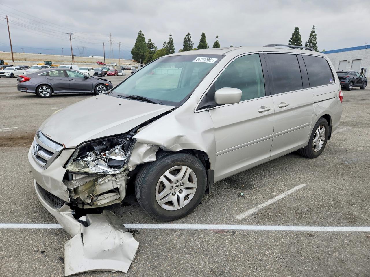 2007 Honda Odyssey Exl Серебряный vin: 5FNRL38737B455602