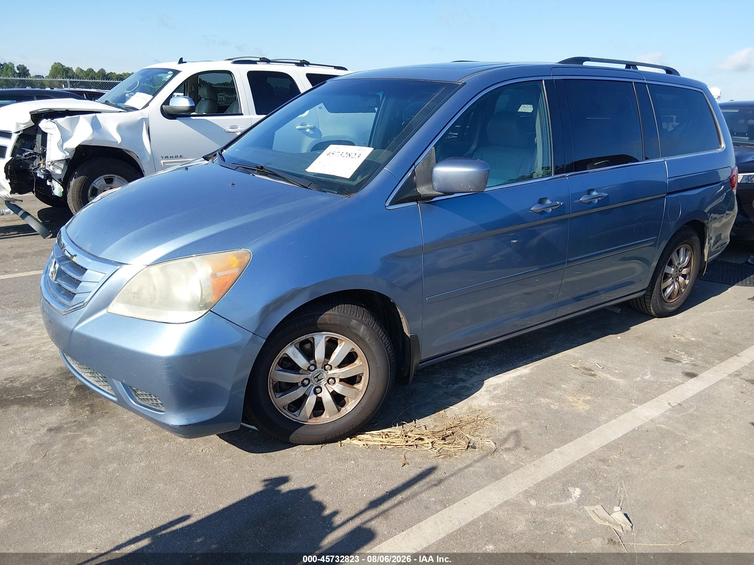 2008 Honda Odyssey Ex-l Blue vin: 5FNRL38738B025294
