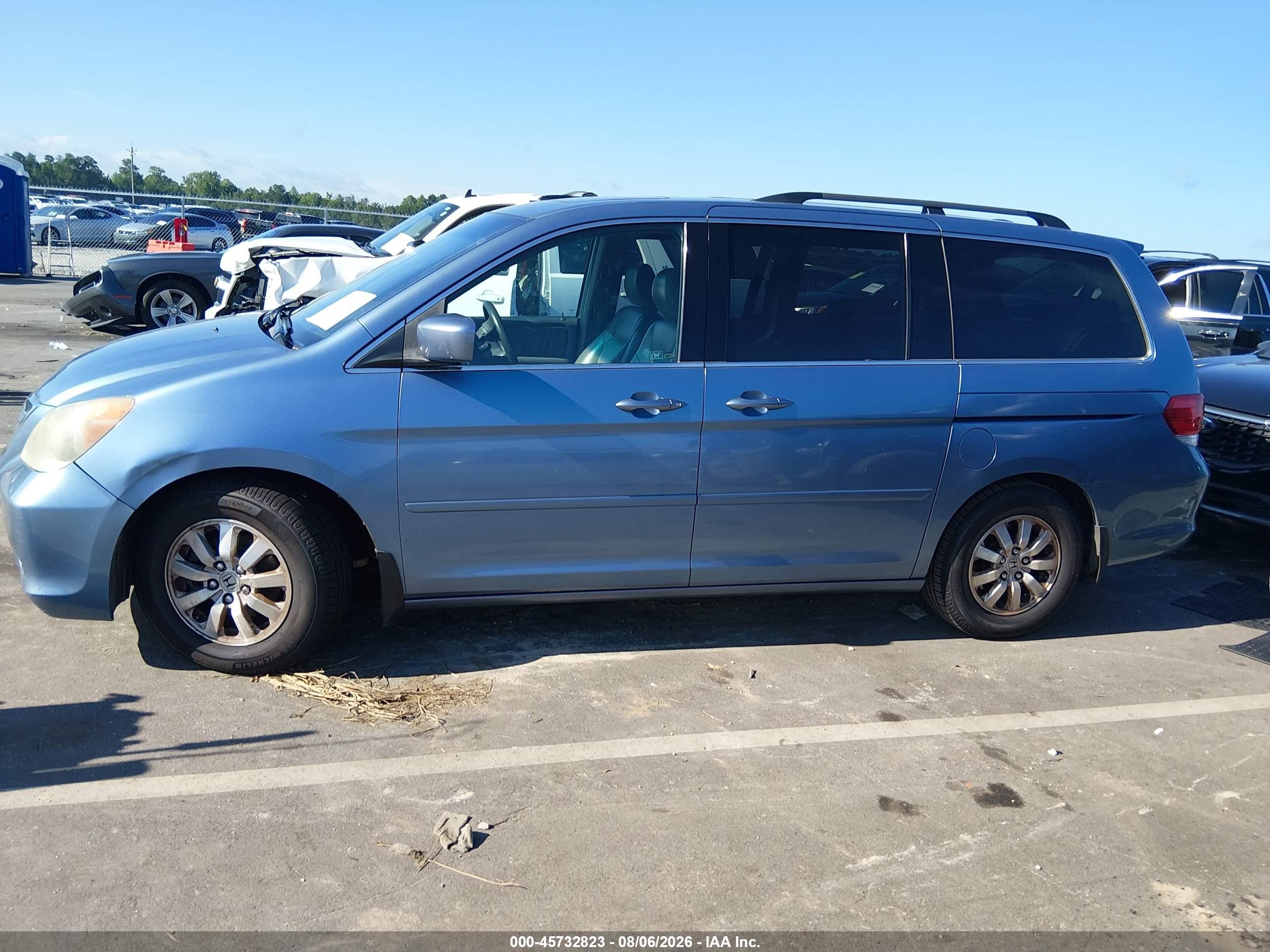 2008 Honda Odyssey Ex-l Blue vin: 5FNRL38738B025294