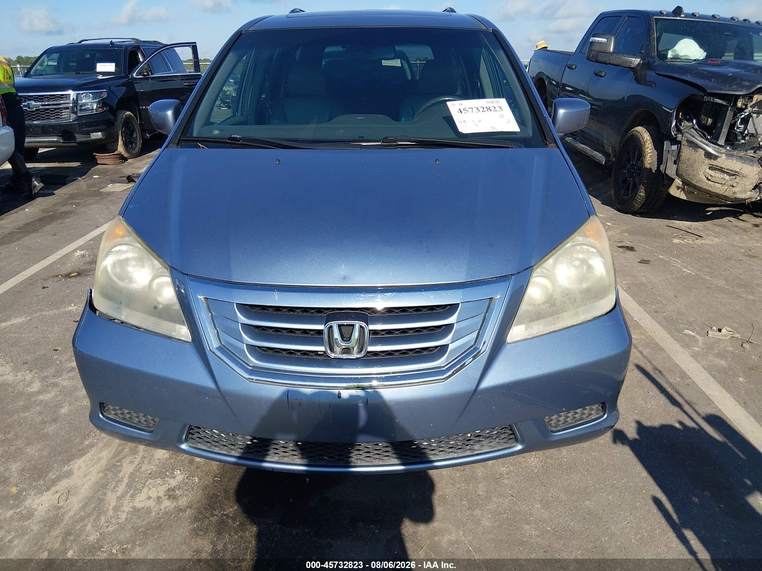 2008 Honda Odyssey Ex-l Blue vin: 5FNRL38738B025294