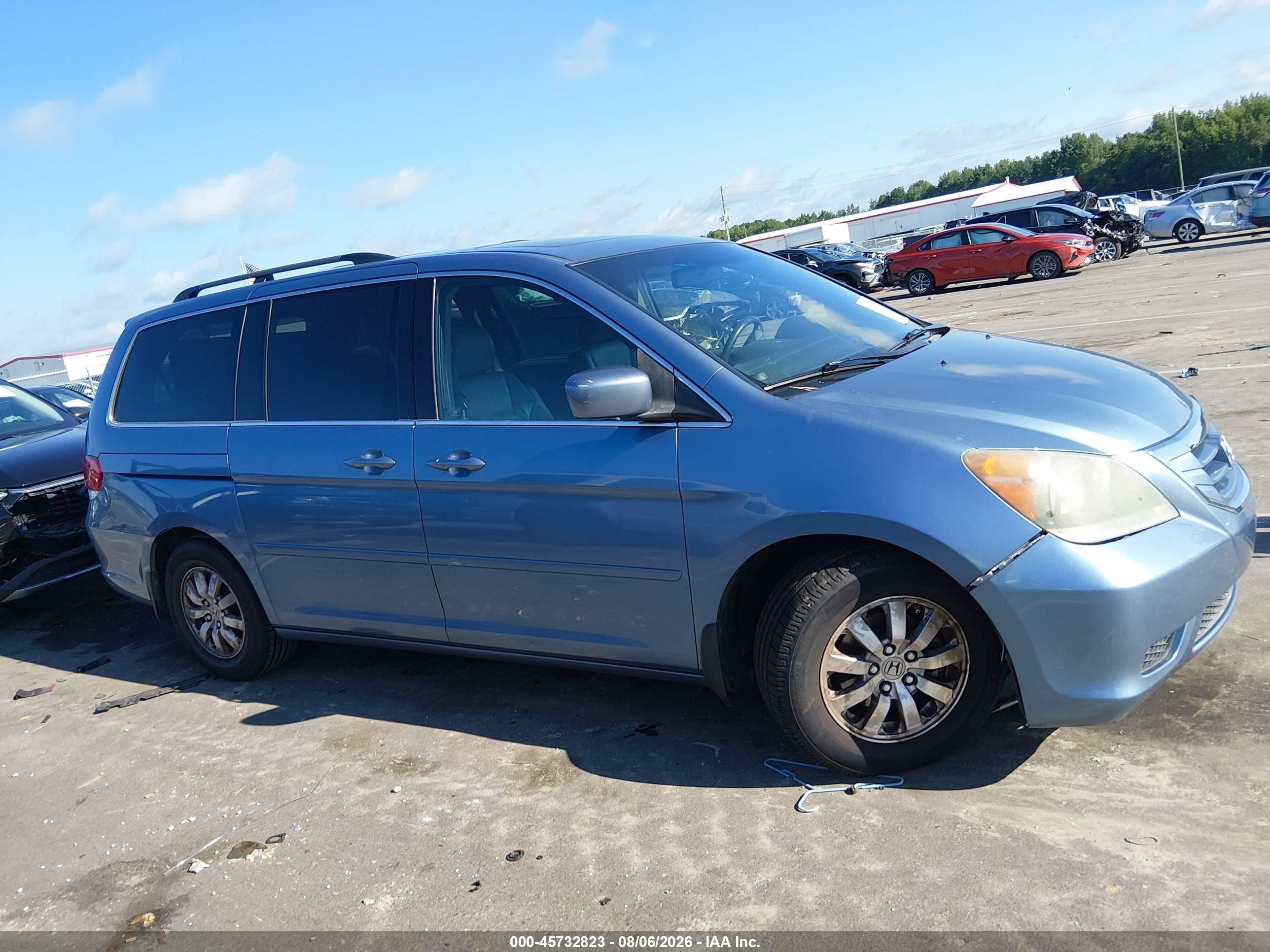 2008 Honda Odyssey Ex-l Blue vin: 5FNRL38738B025294