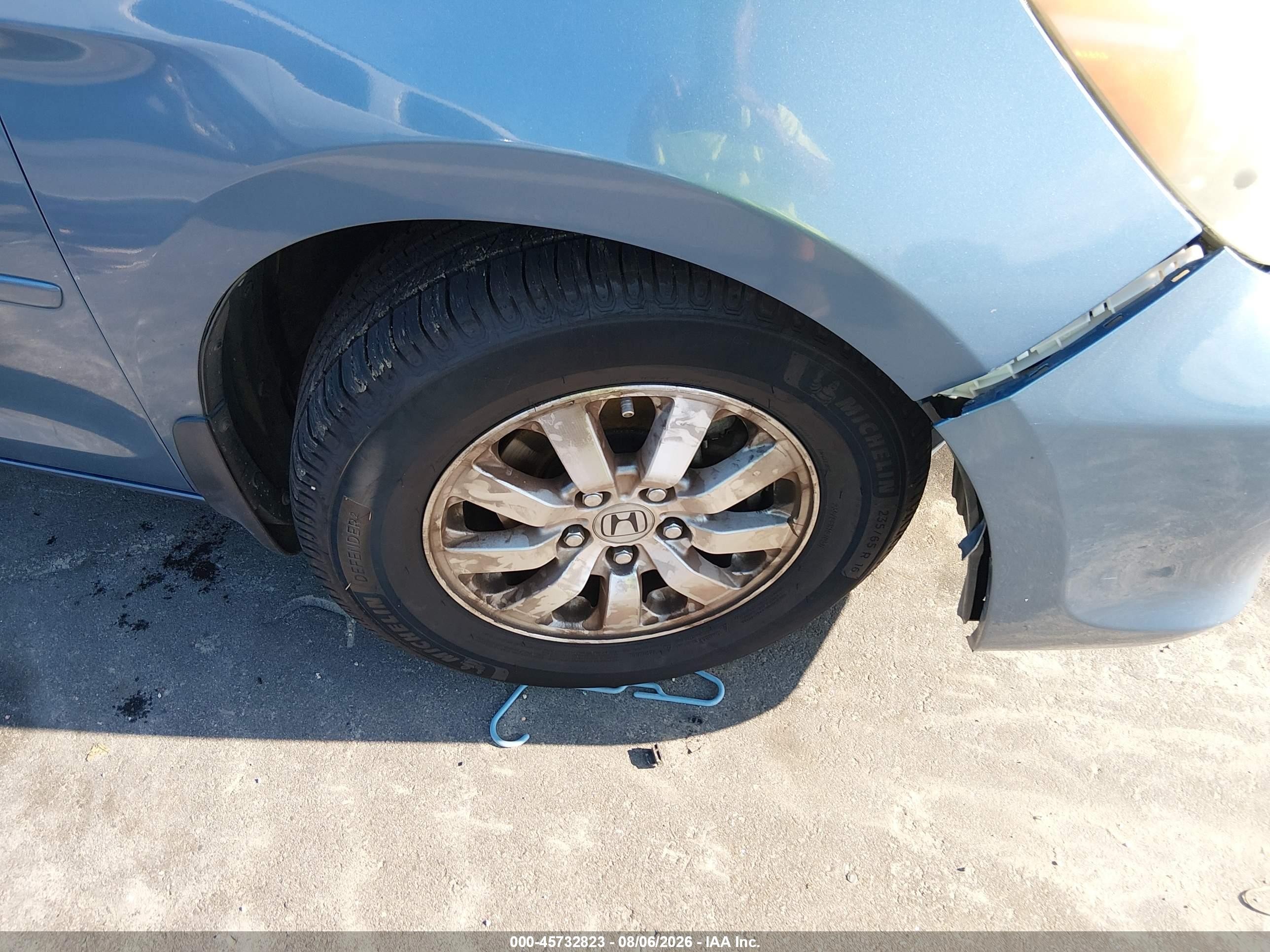 2008 Honda Odyssey Ex-l Blue vin: 5FNRL38738B025294