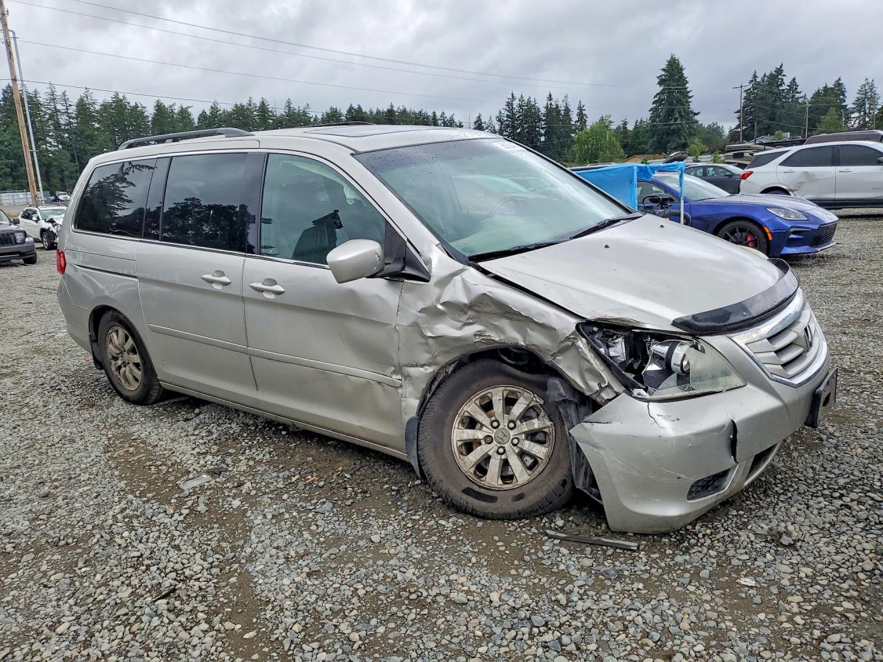 2008 Honda Odyssey Exl Silver vin: 5FNRL38738B043553