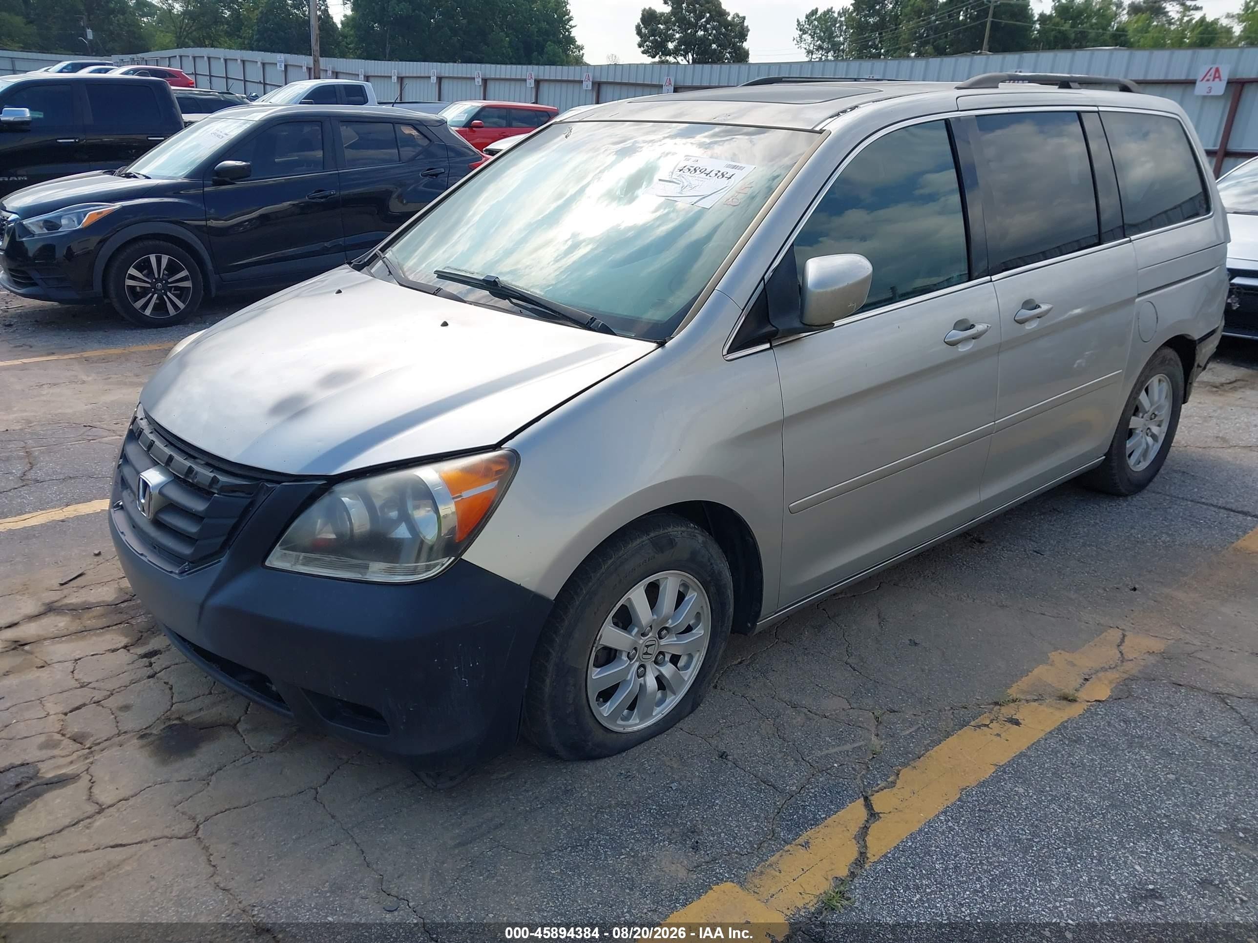 2008 Honda Odyssey Ex-l Silver vin: 5FNRL38738B109292