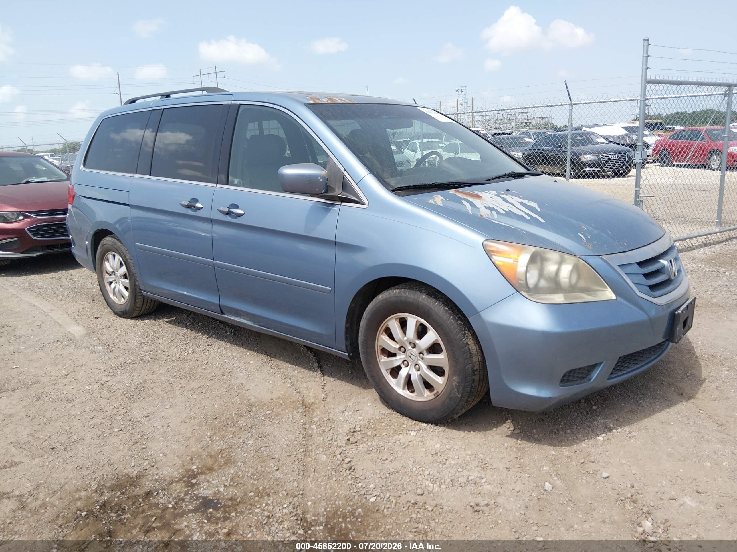 2009 Honda Odyssey Ex-l Blue vin: 5FNRL38739B009579