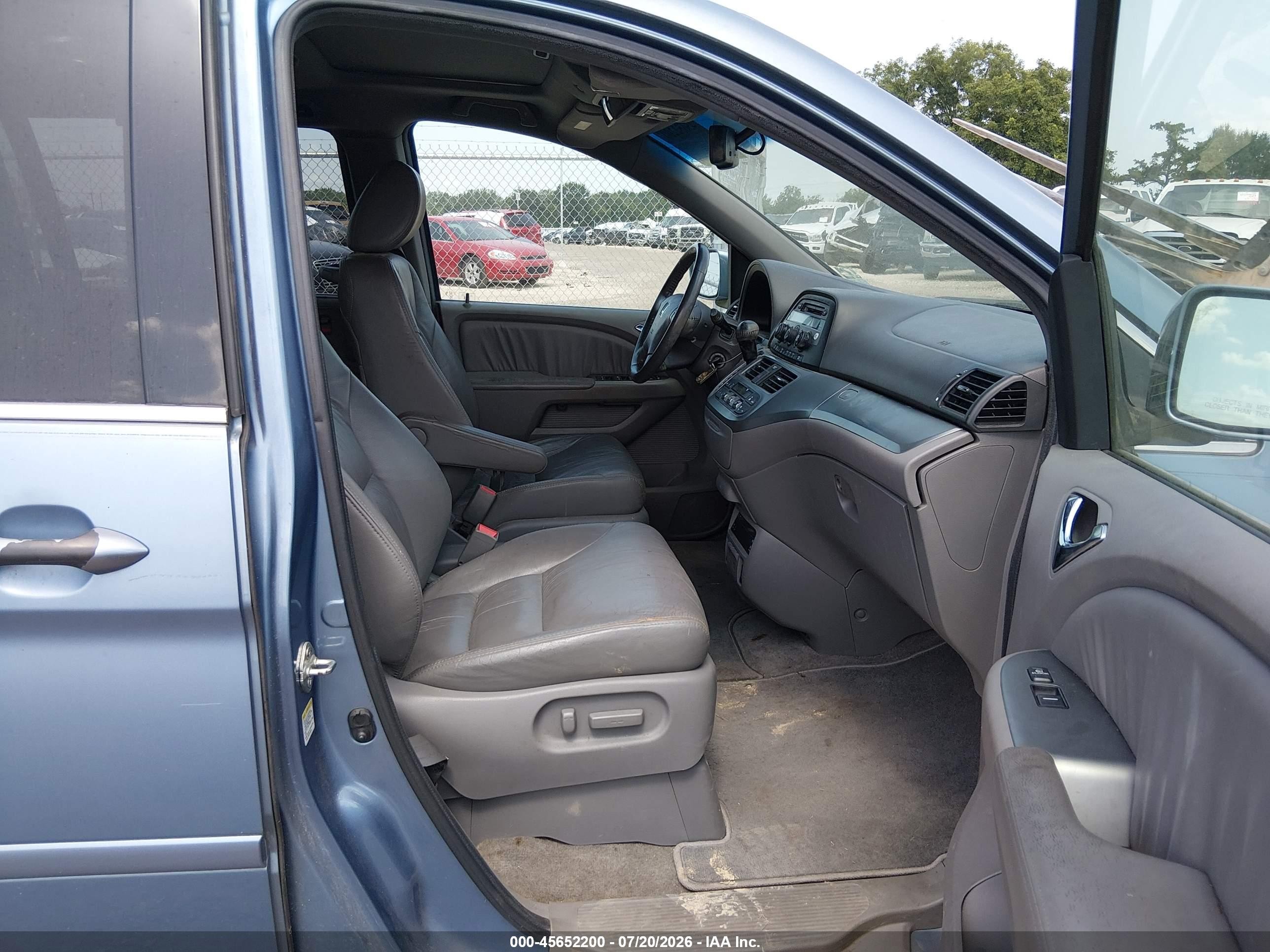 2009 Honda Odyssey Ex-l Blue vin: 5FNRL38739B009579